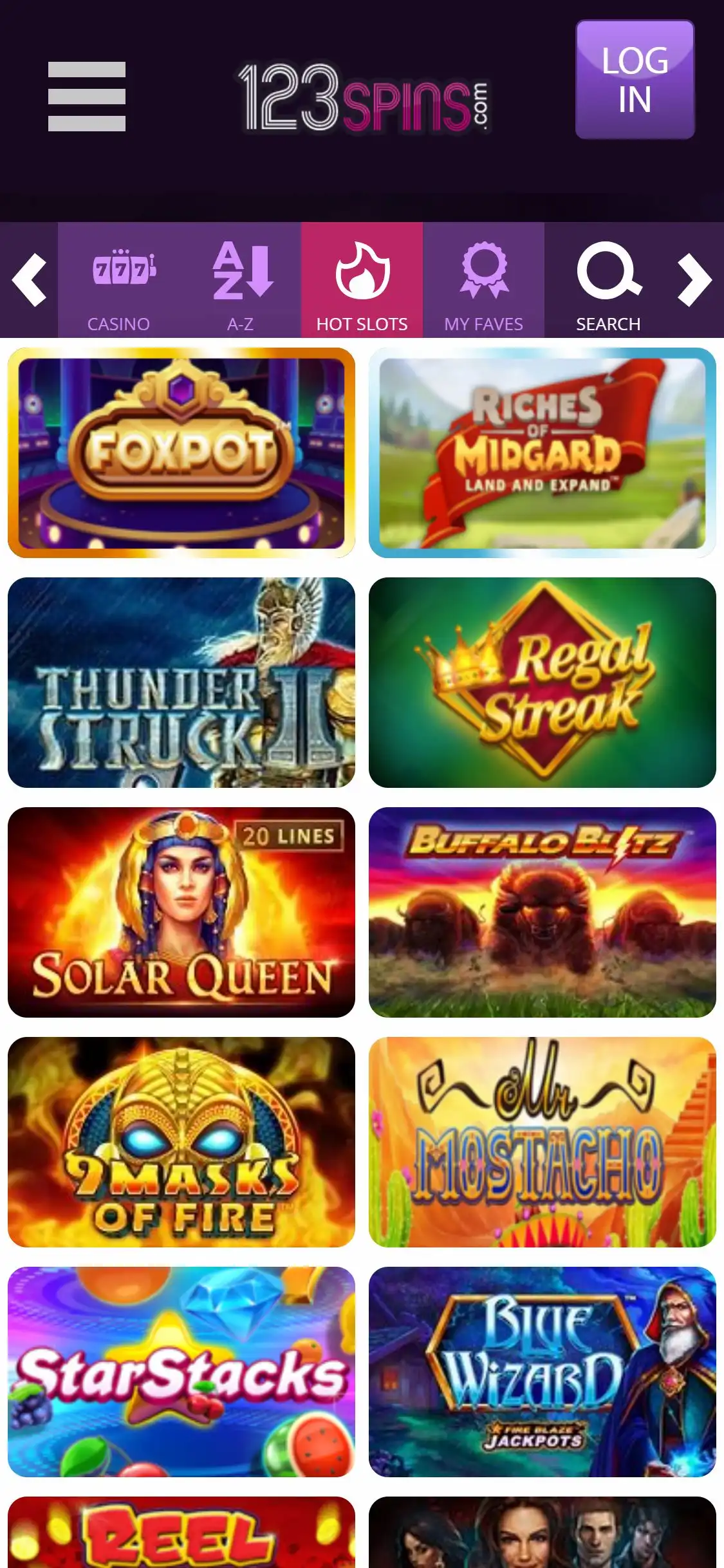 123 Spins Casino Mobile Games Review