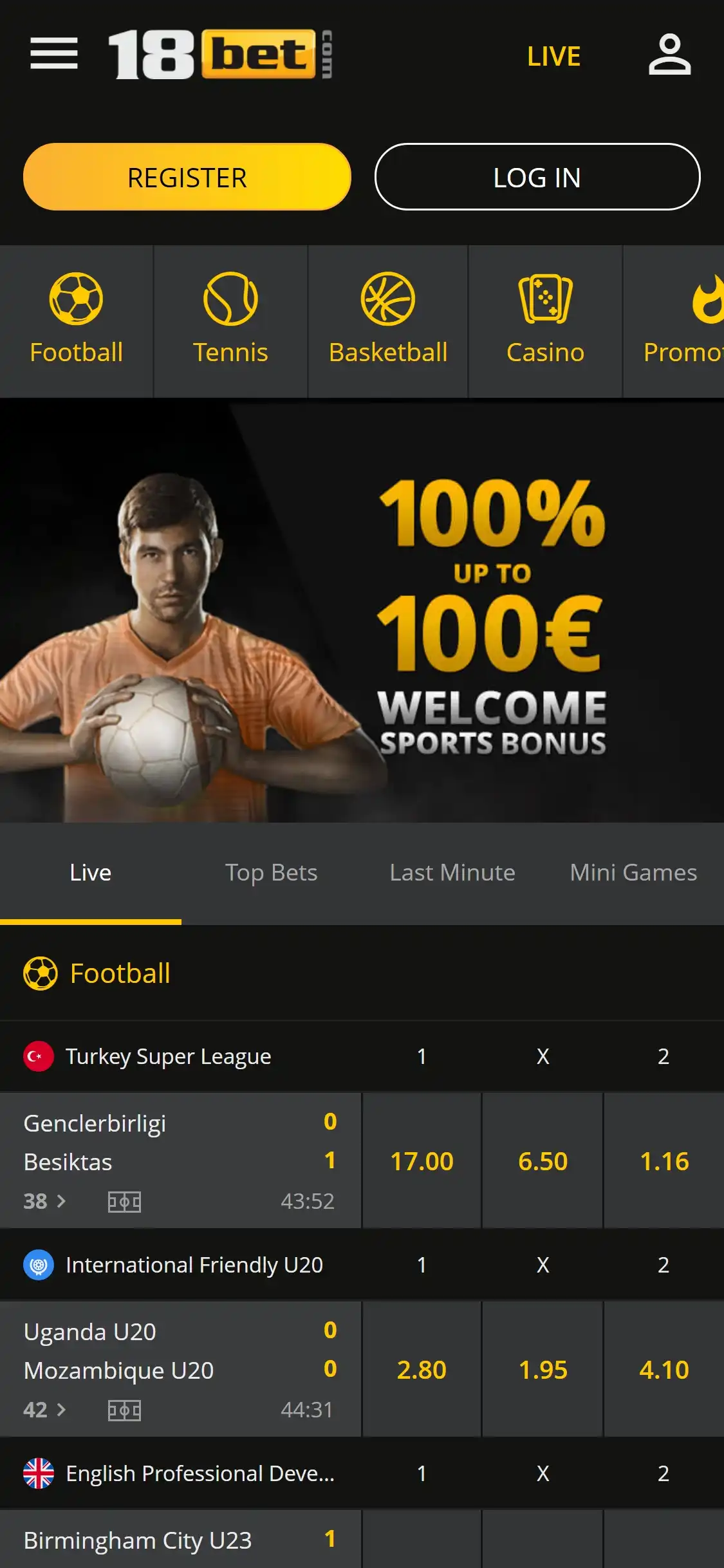 18Bet Casino Mobile Betting Review