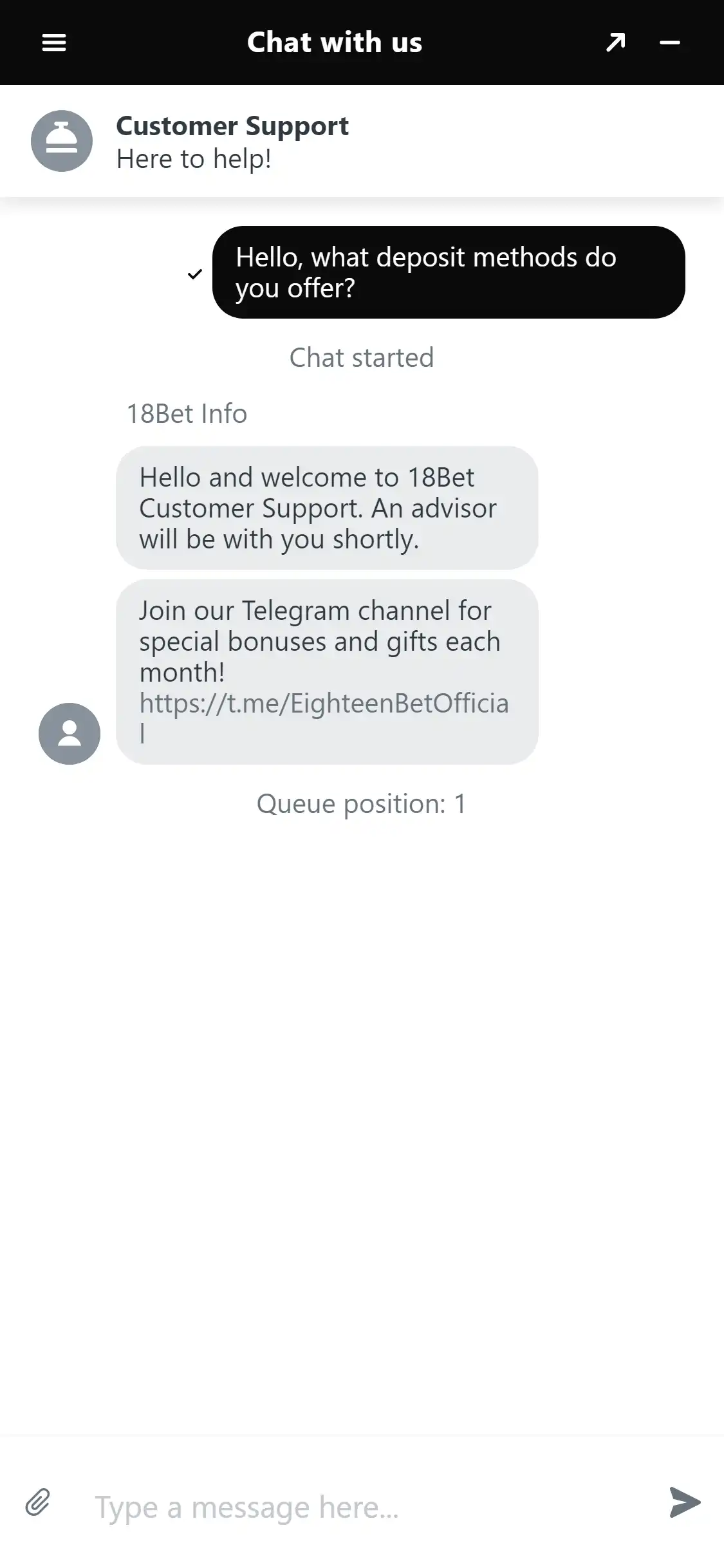 18Bet Casino Mobile Support Review