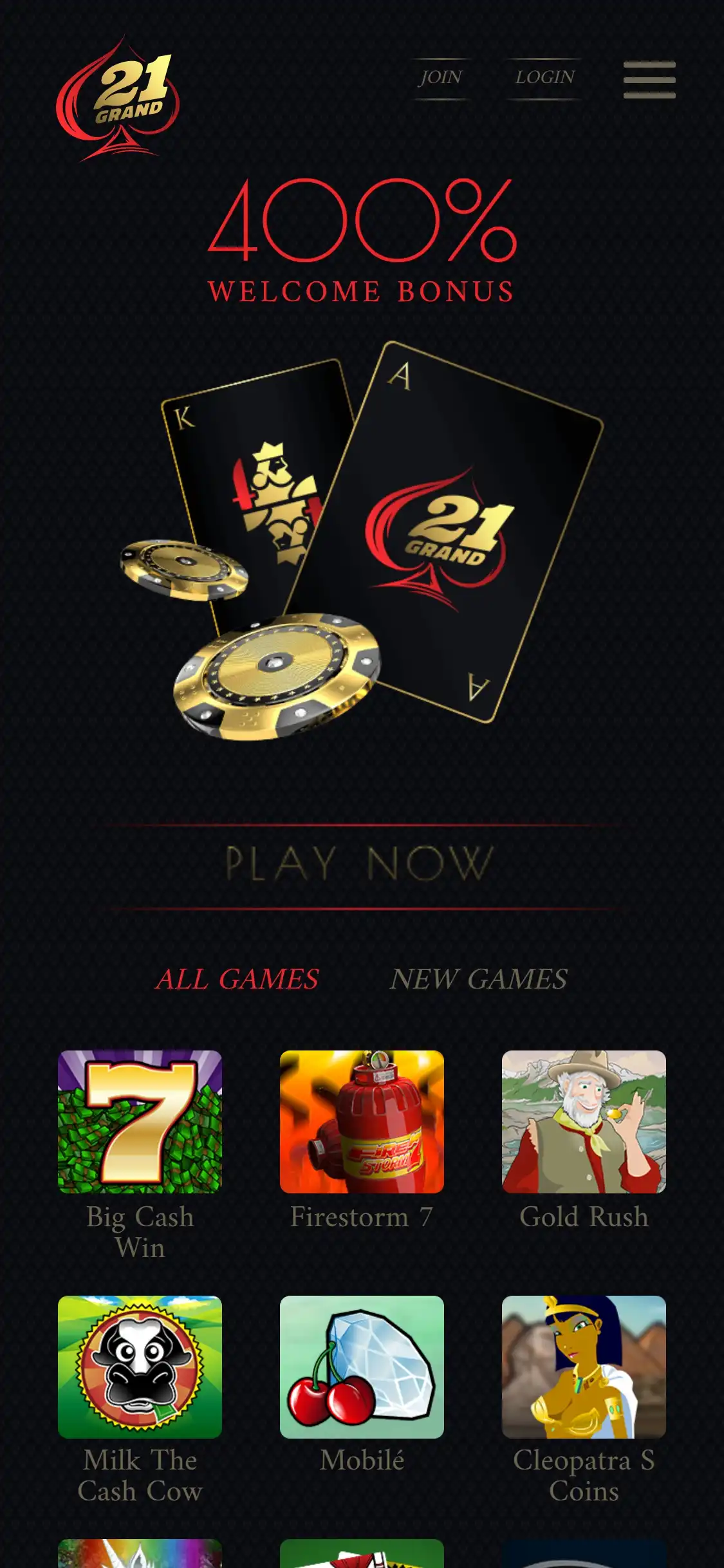 21 Grand Casino Mobile Review