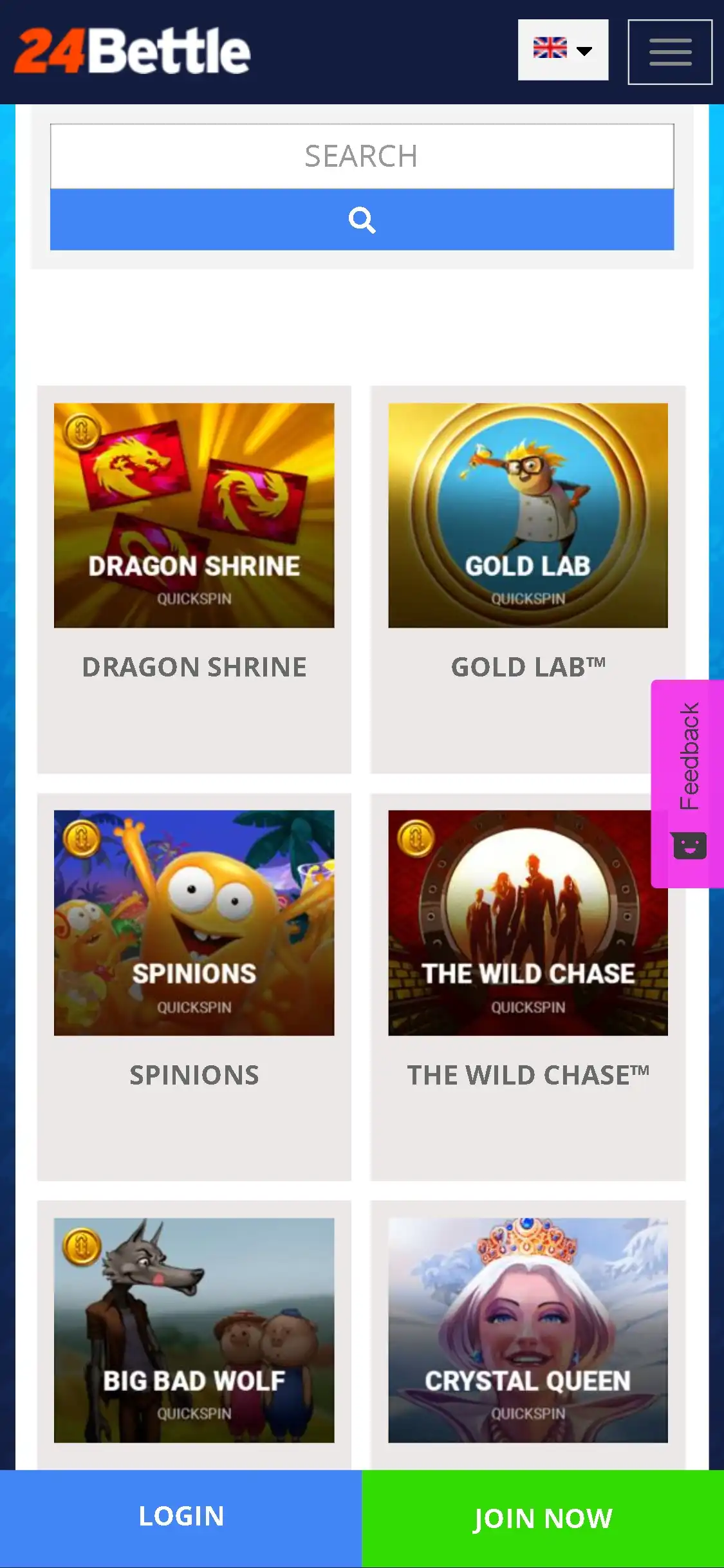 24 Bettle Casino Mobile Games Review