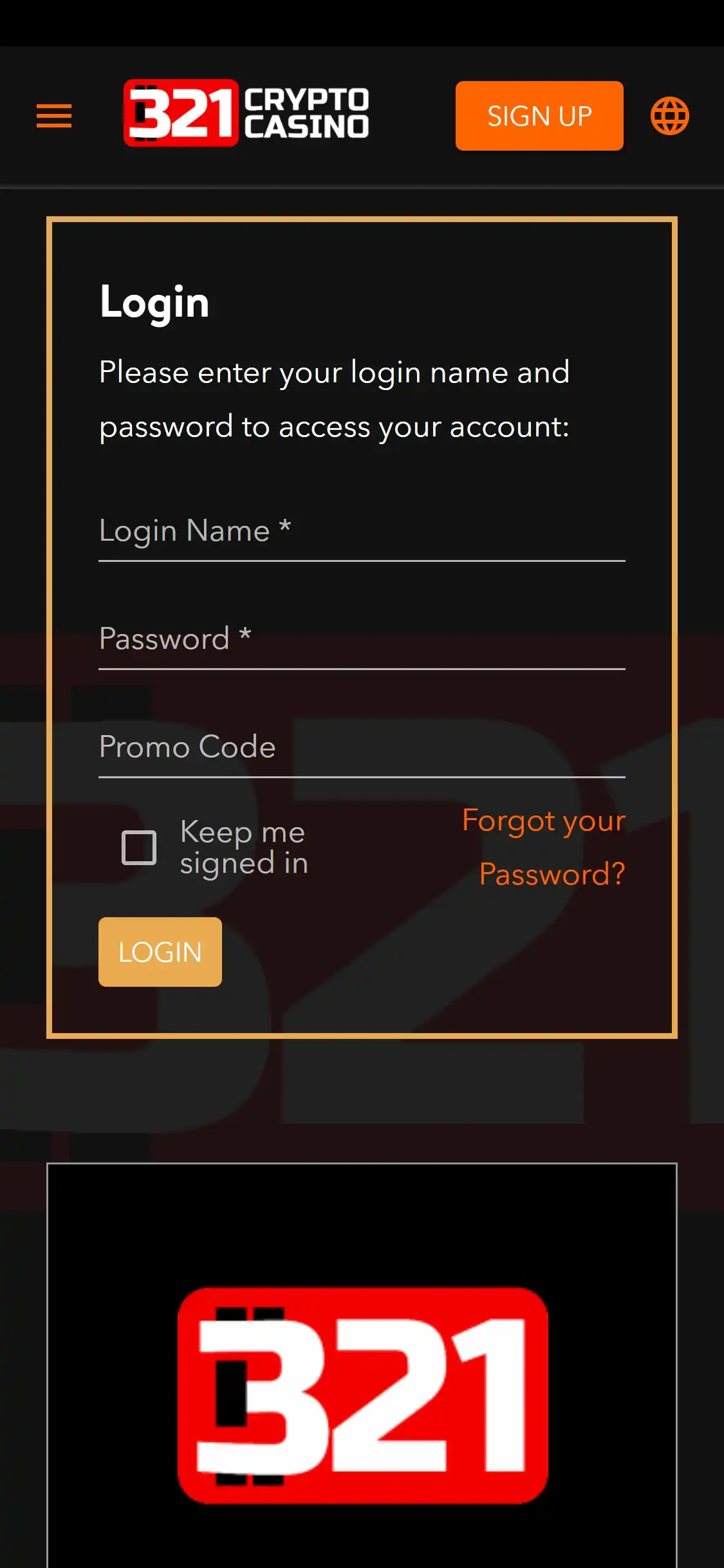 321 Crypto Casino Mobile Login Review