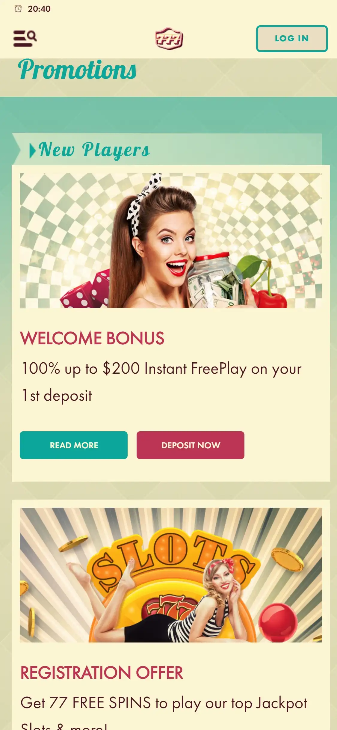 777 Casino Mobile No Deposit Bonus Review
