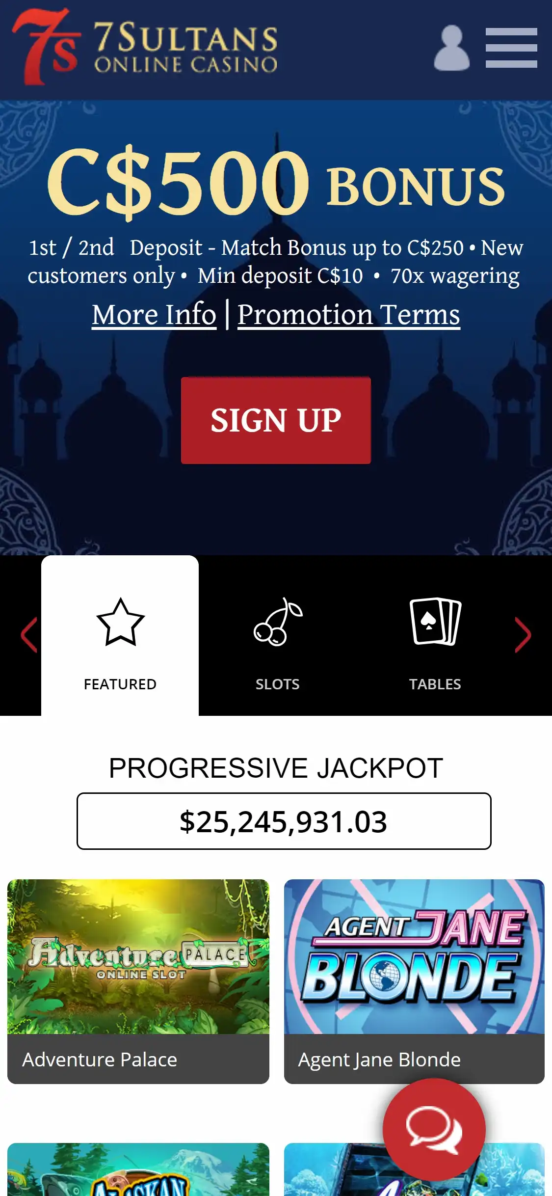 7Sultans Casino Mobile Review