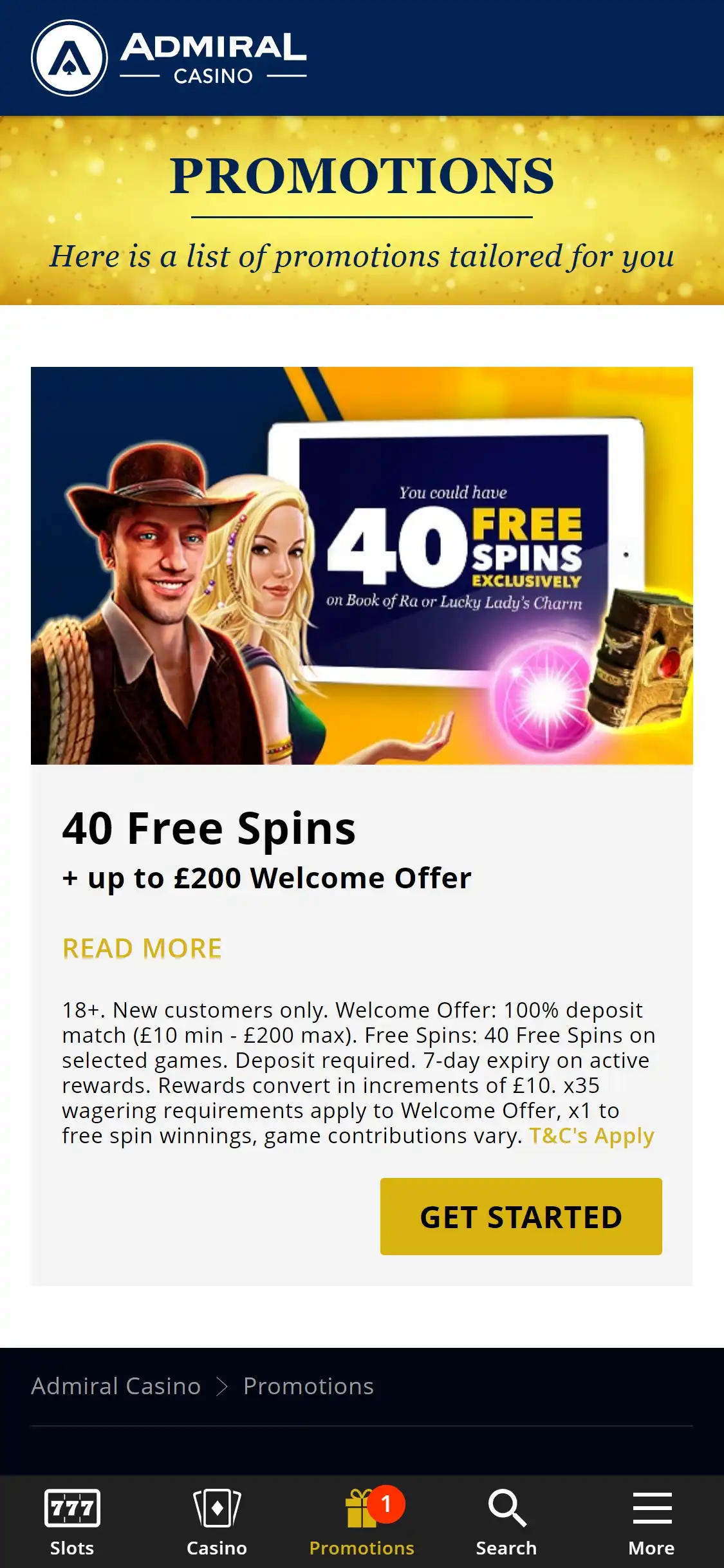 Admiral Casino Mobile No Deposit Bonus Review