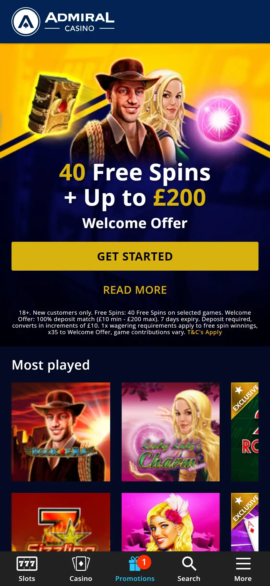 Admiral Casino Mobile Review