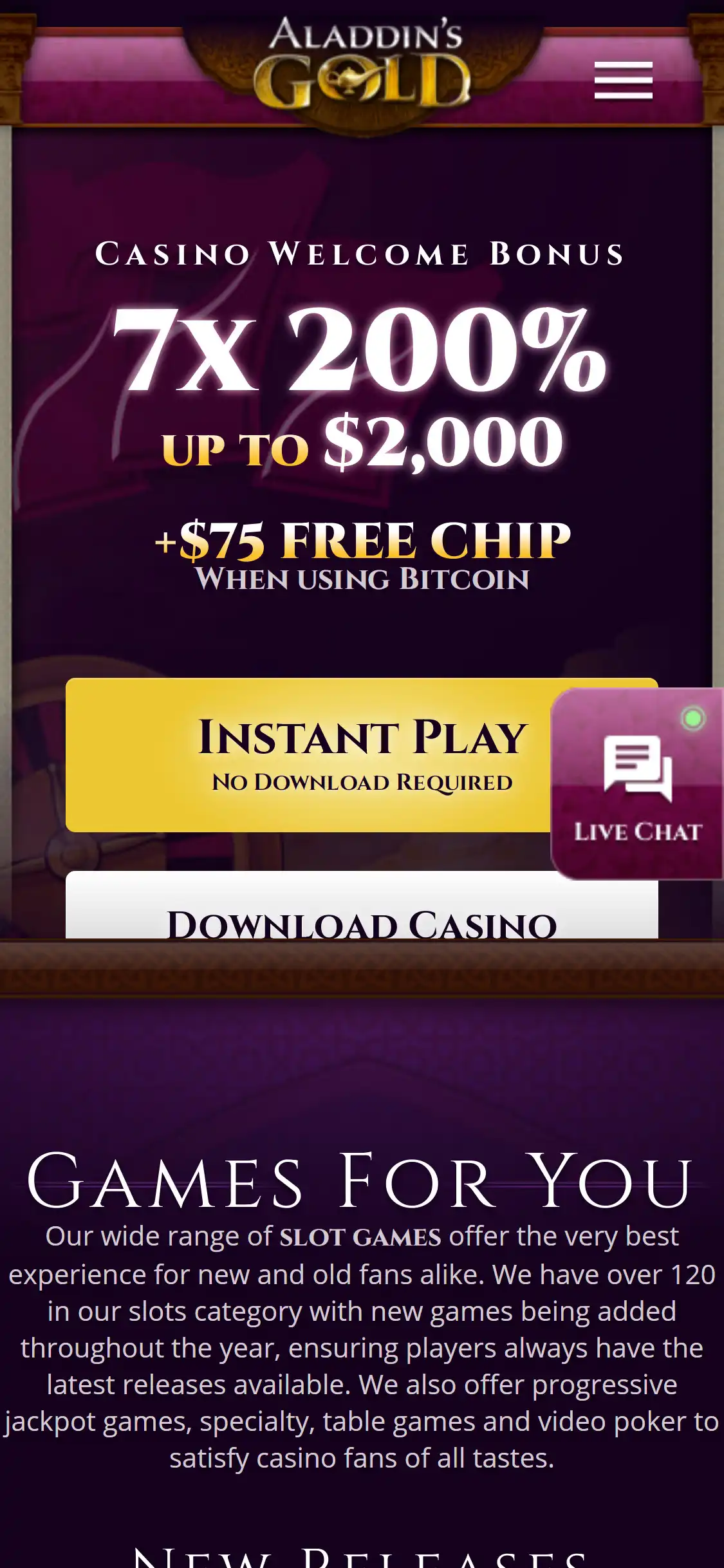 AladdinsGoldCasino Mobile Review
