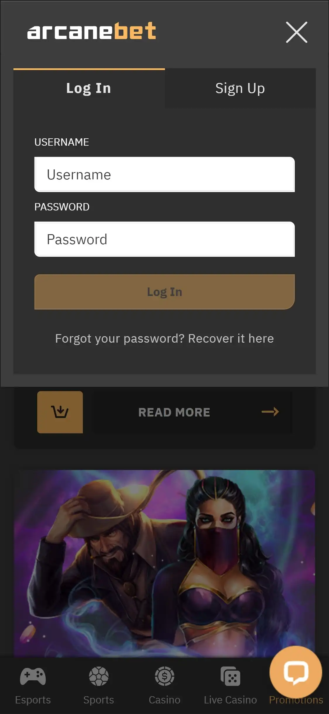 Arcanebet Casino Mobile Login Review