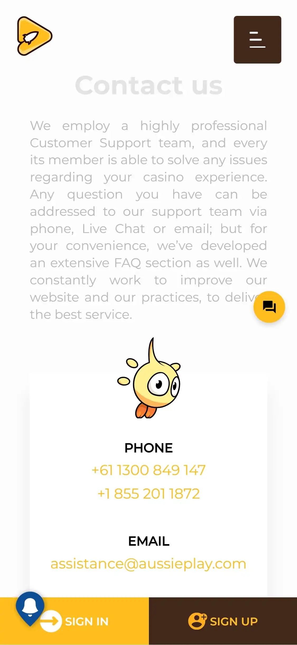Aussieplay Casino Mobile Support Review