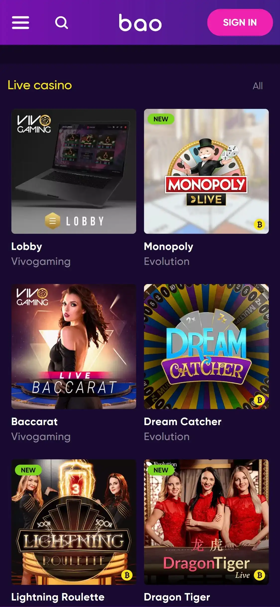 BAO Casino Mobile Live Dealer Games Review