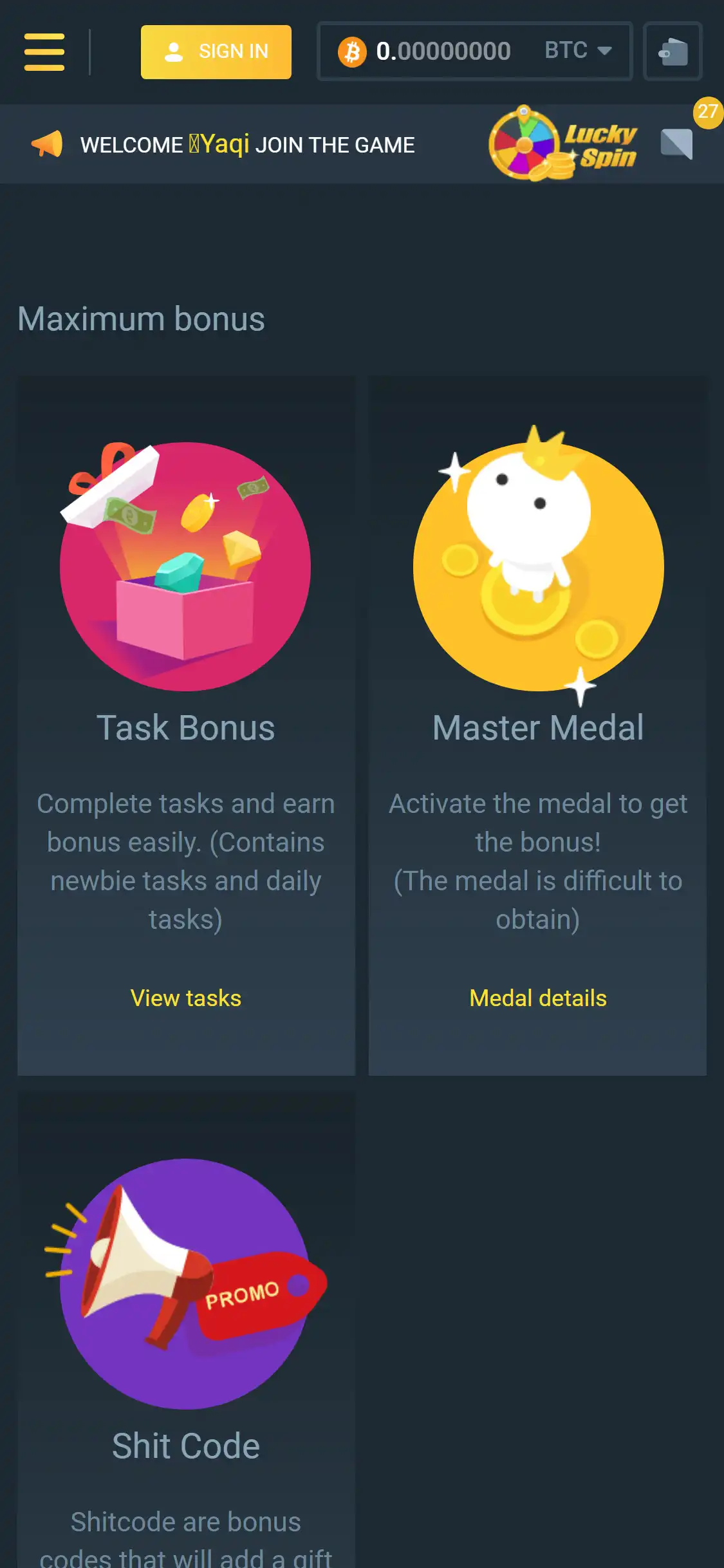 BC.Game Casino Mobile No Deposit Bonus Review