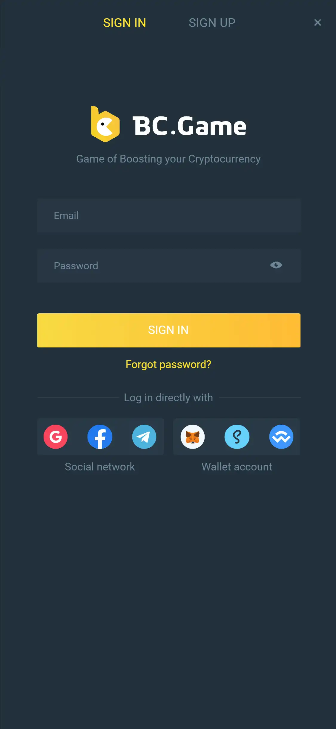 BC.Game Casino Mobile Login Review