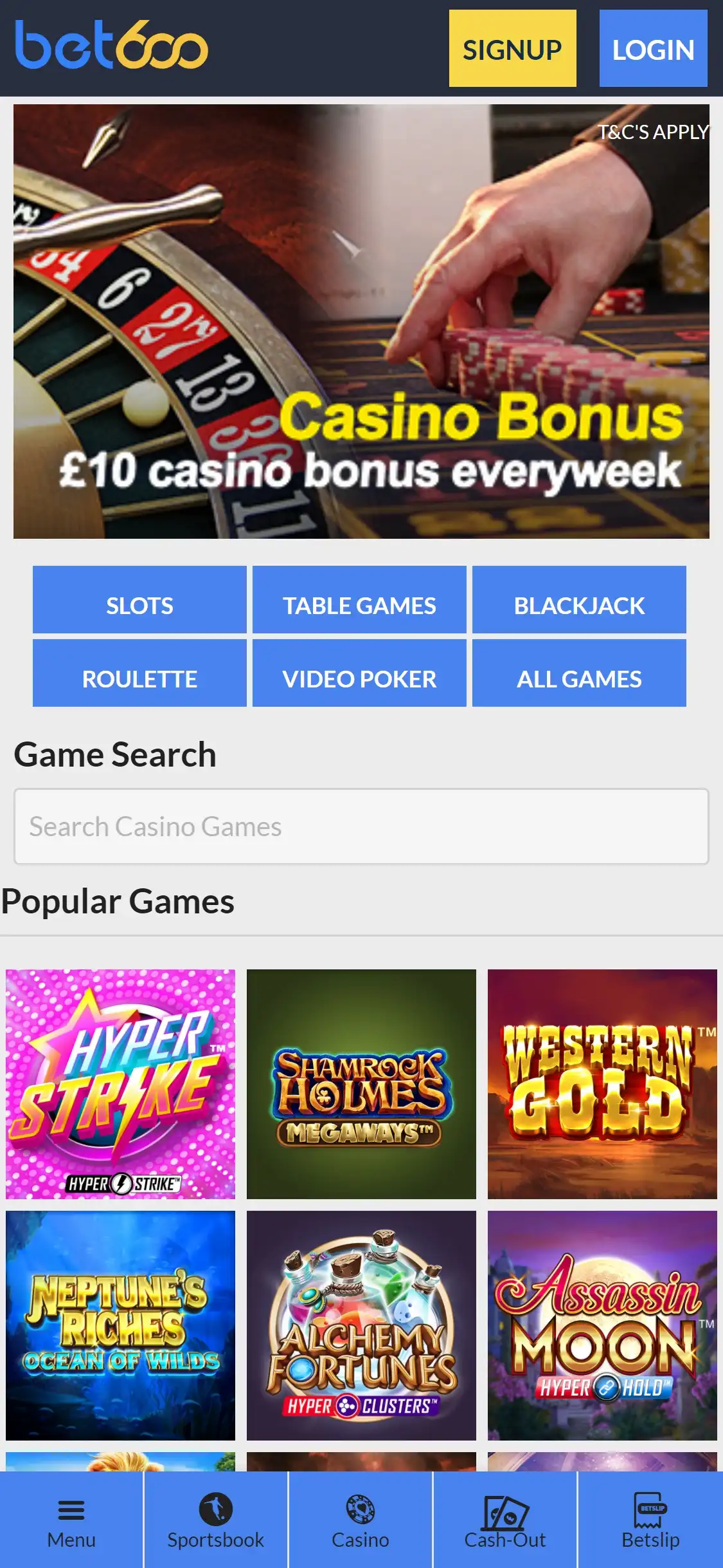 Bet 600 Casino Mobile No Deposit Bonus Review