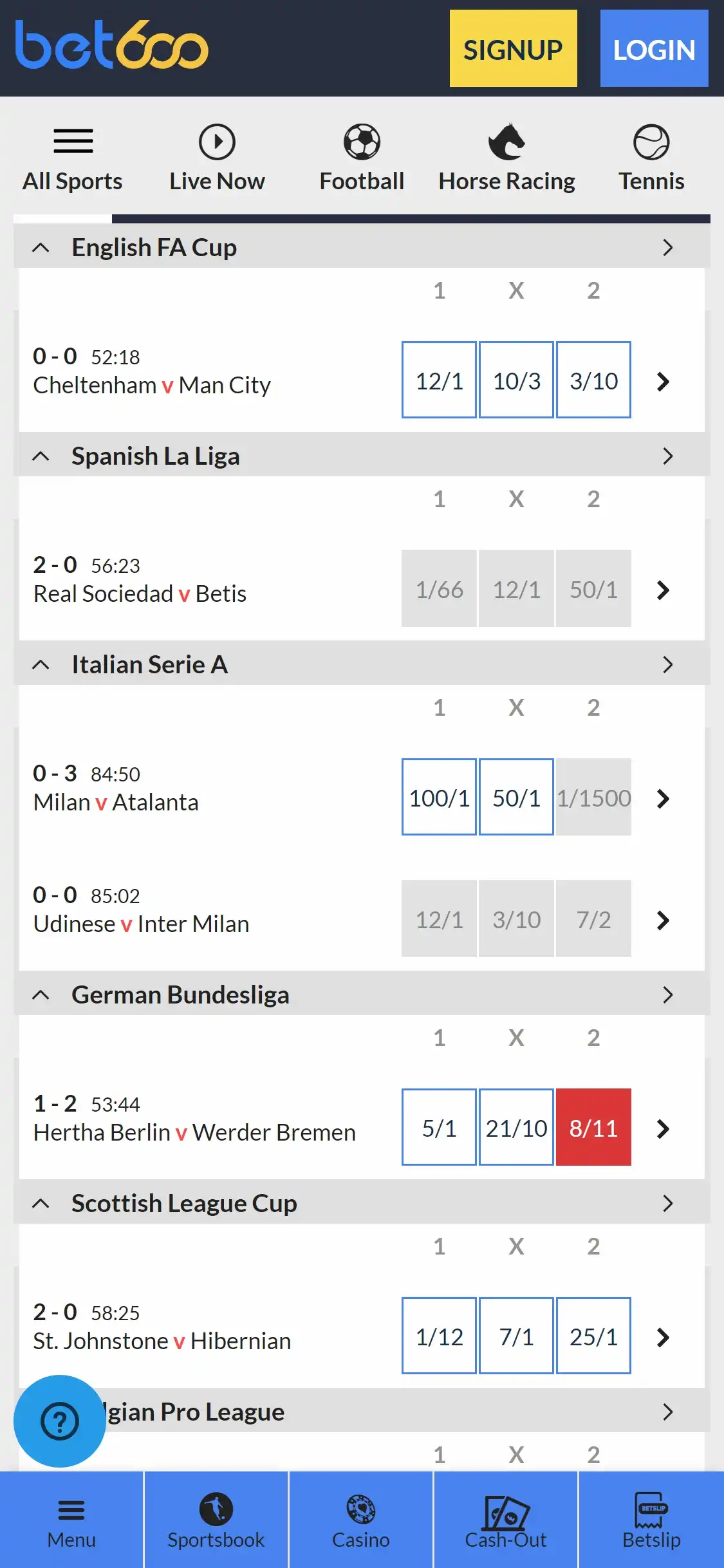 Bet 600 Casino Mobile Betting Review