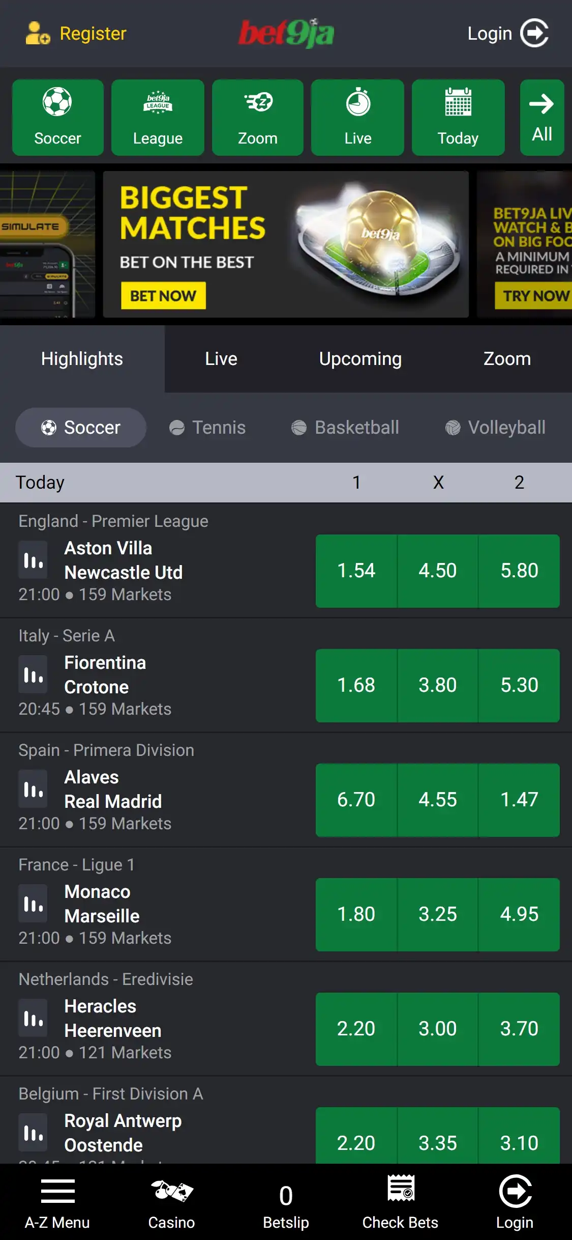 Bet9Ja Casino Mobile Review