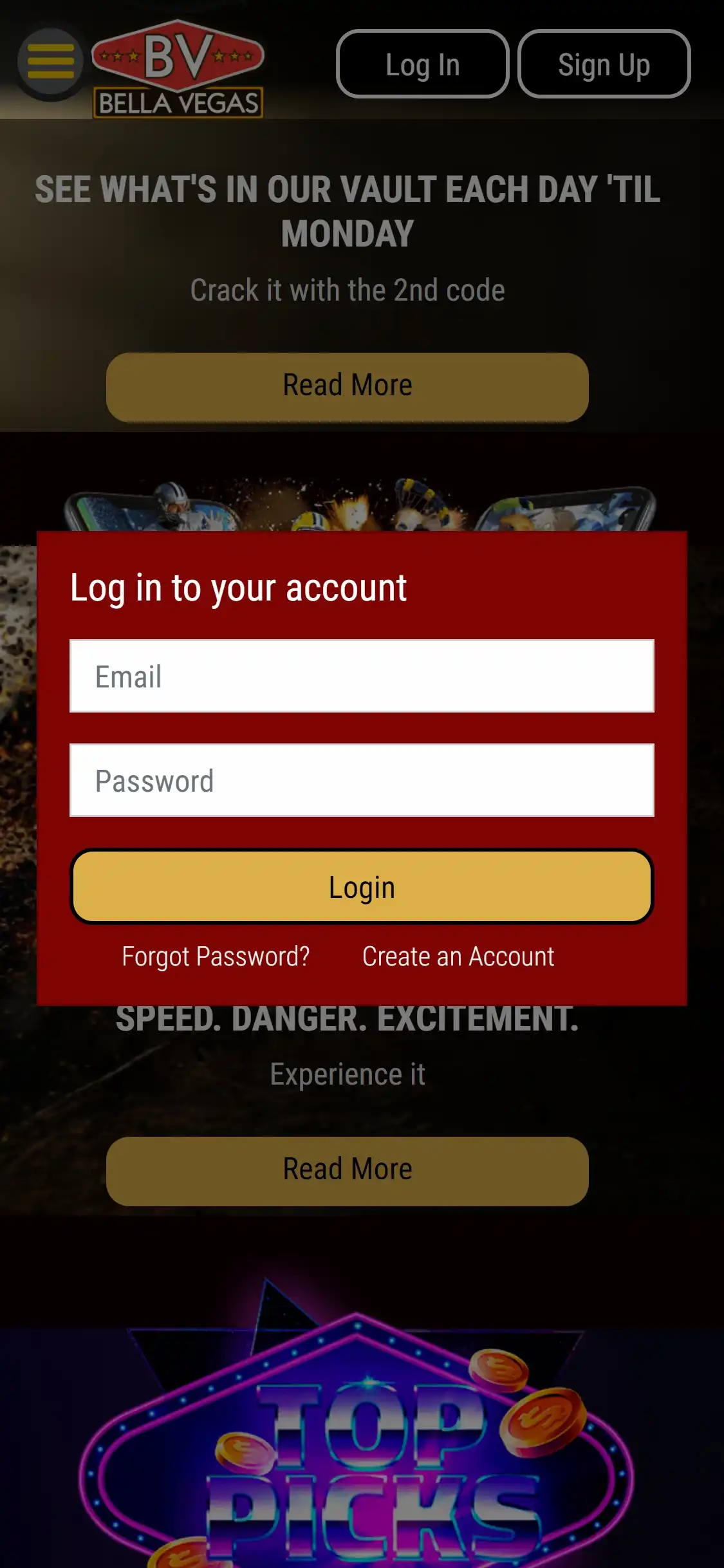 Bella Vegas Casino Mobile Login Review