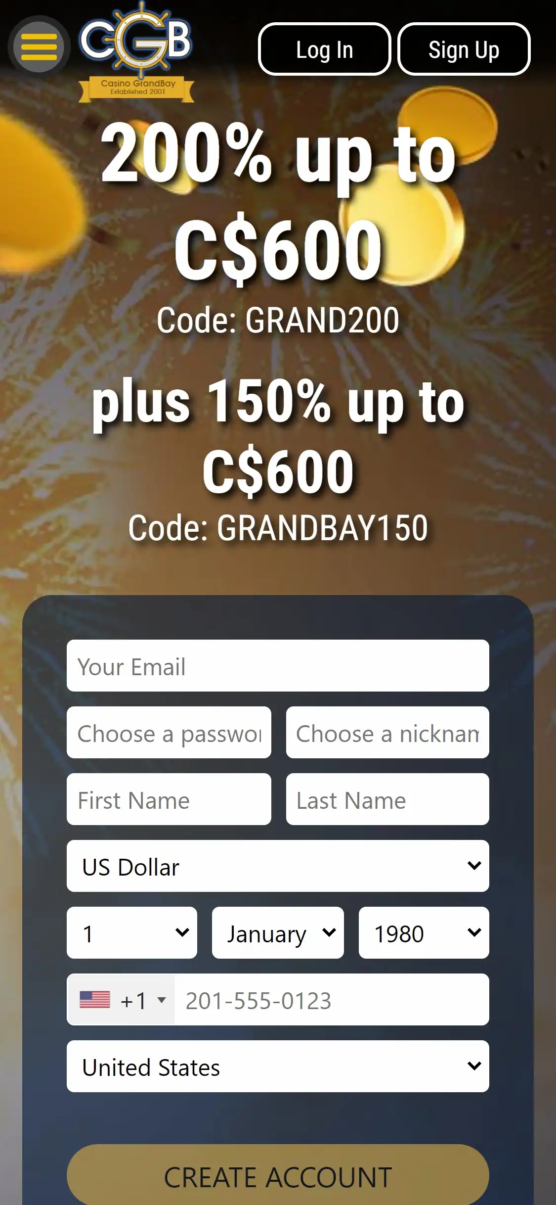 Casino Grand Bay Mobile Review