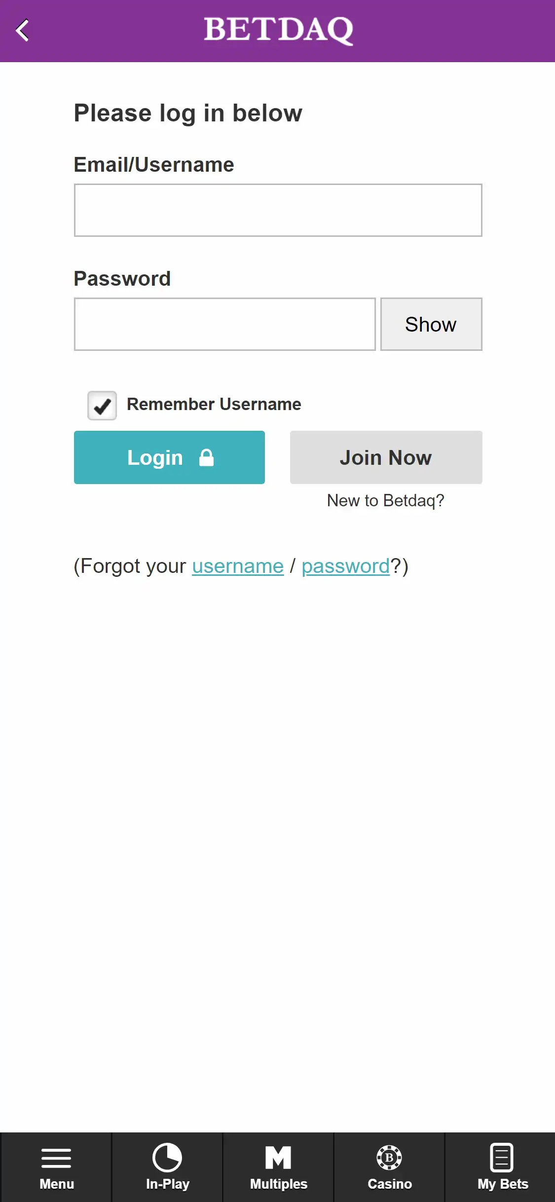 Betdaq Mobile Login Review