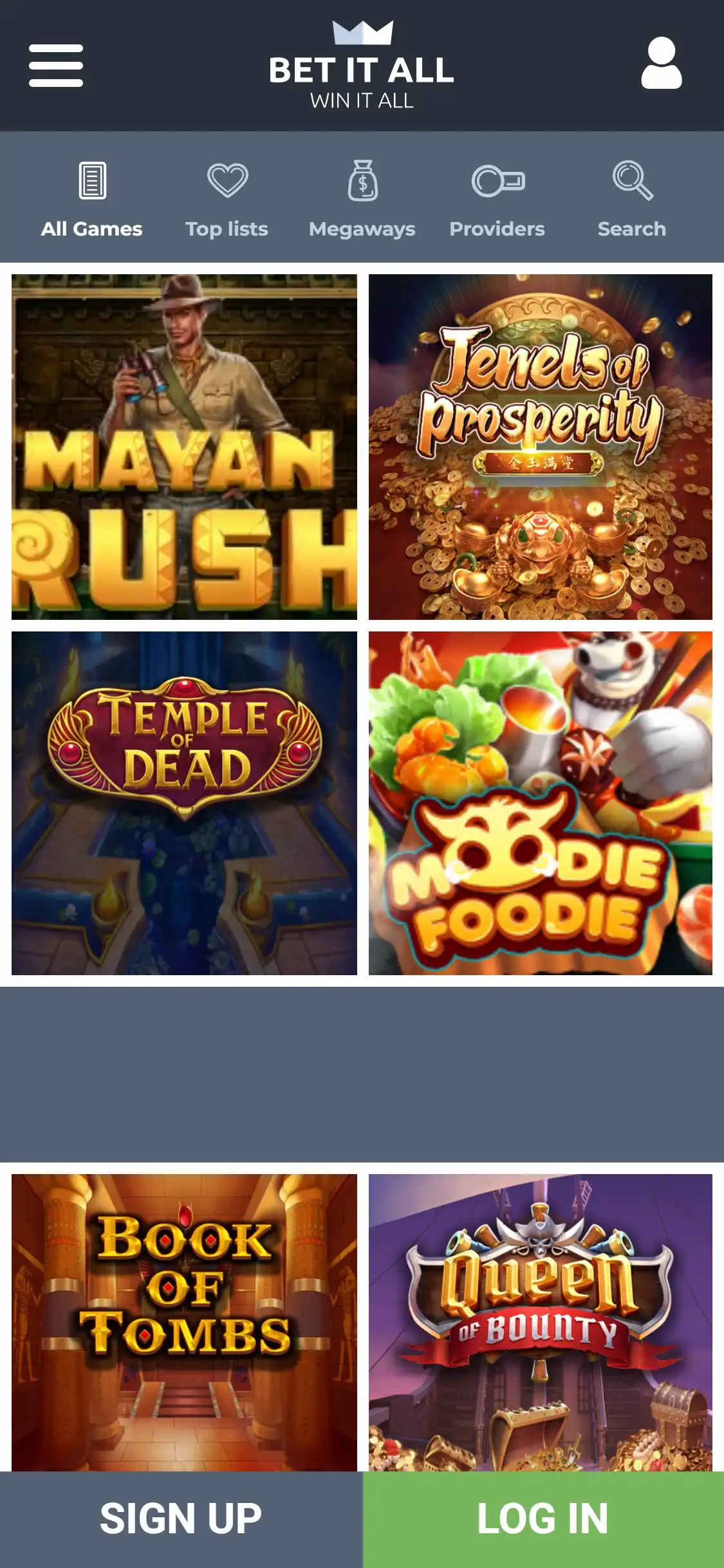 Bet It All Casino Mobile Games Review