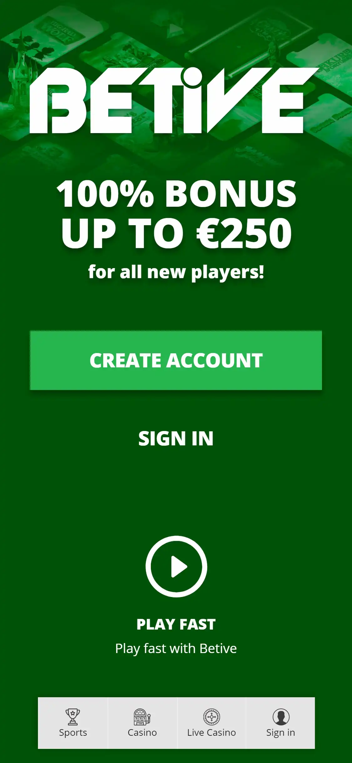Betive Casino Mobile Review