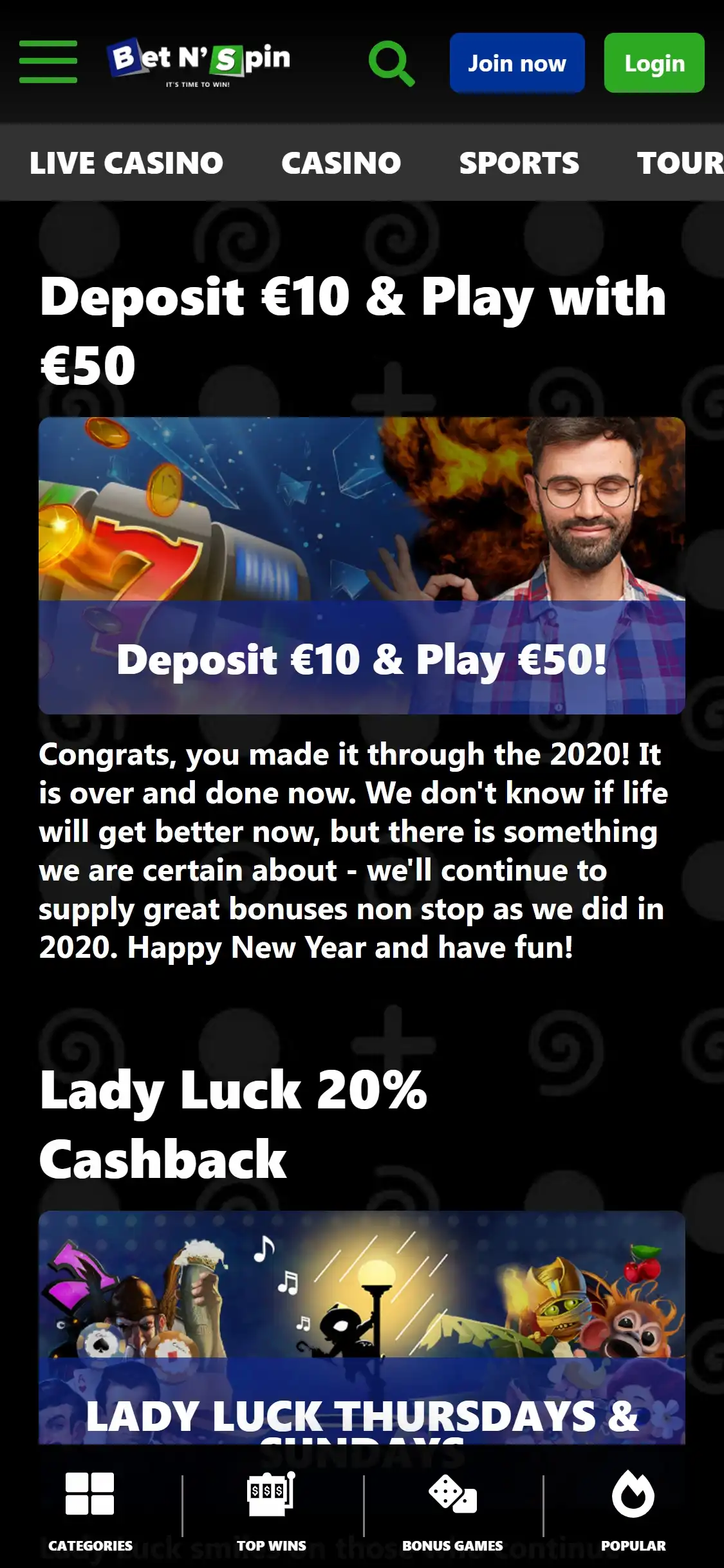 Bet N'Spin Casino Mobile No Deposit Bonus Review
