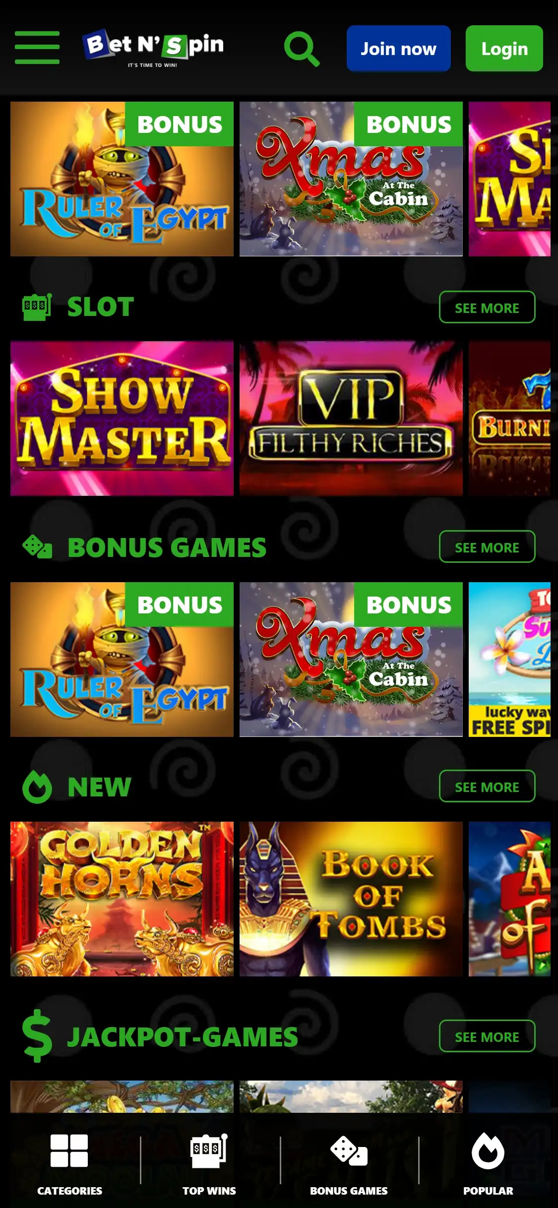 Bet N'Spin Casino Mobile Games Review