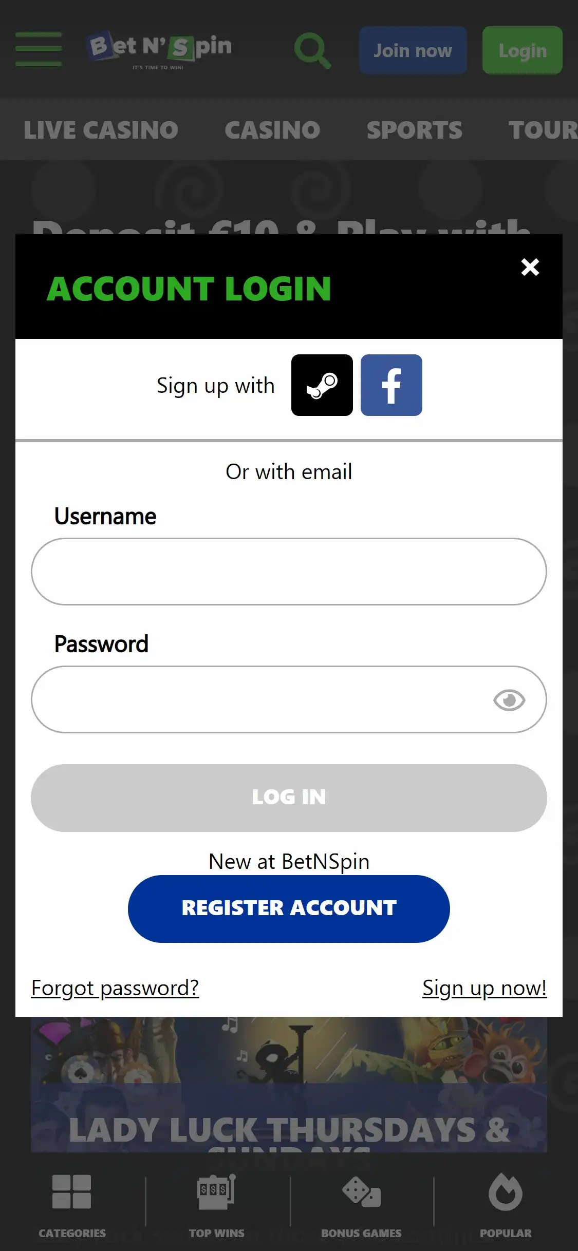 Bet N'Spin Casino Mobile Login Review
