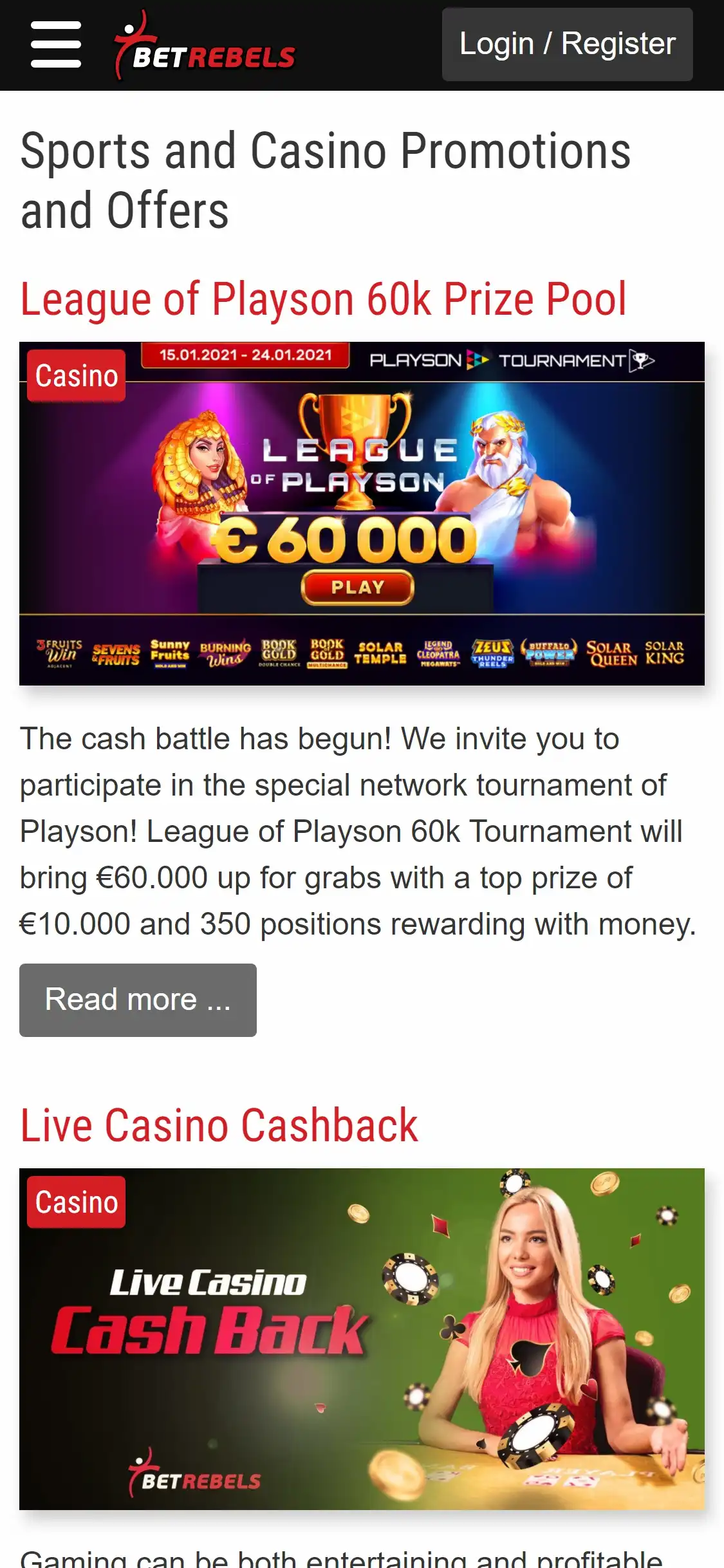 BetRebels Casino Mobile No Deposit Bonus Review