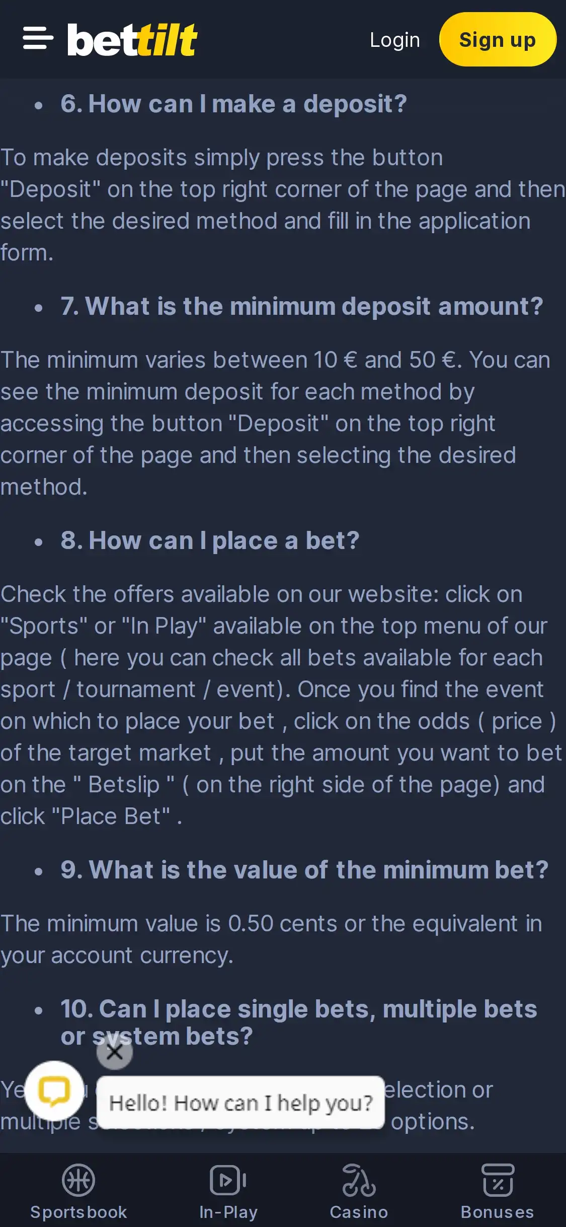 Bettilt Mobile Payment Methods Review