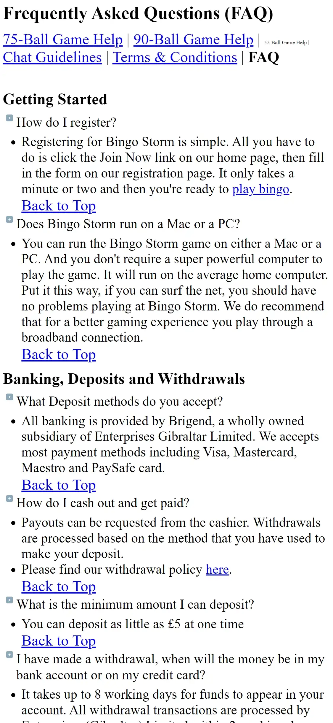 Bingo Storm Casino Mobile Support Review