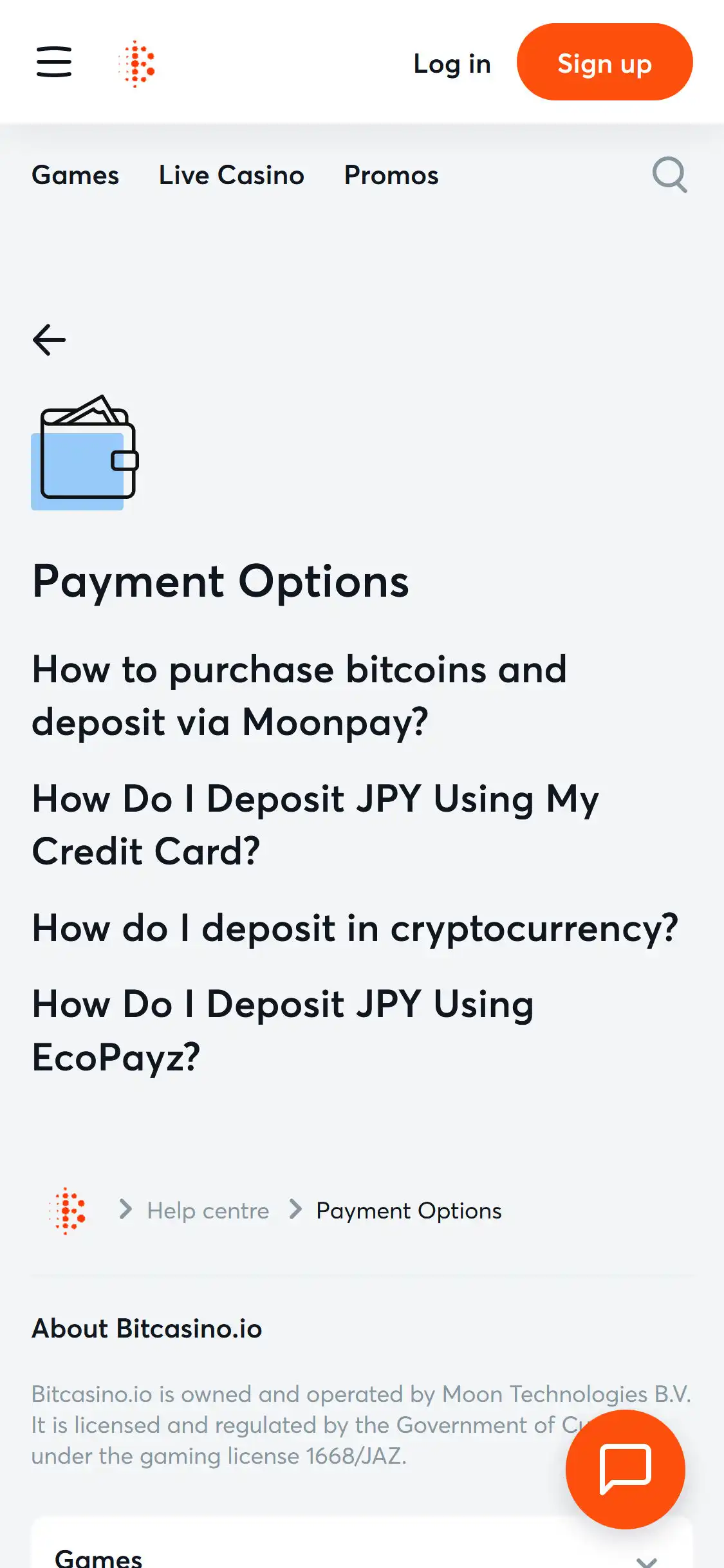 Bitcasino.io Mobile Payment Methods Review