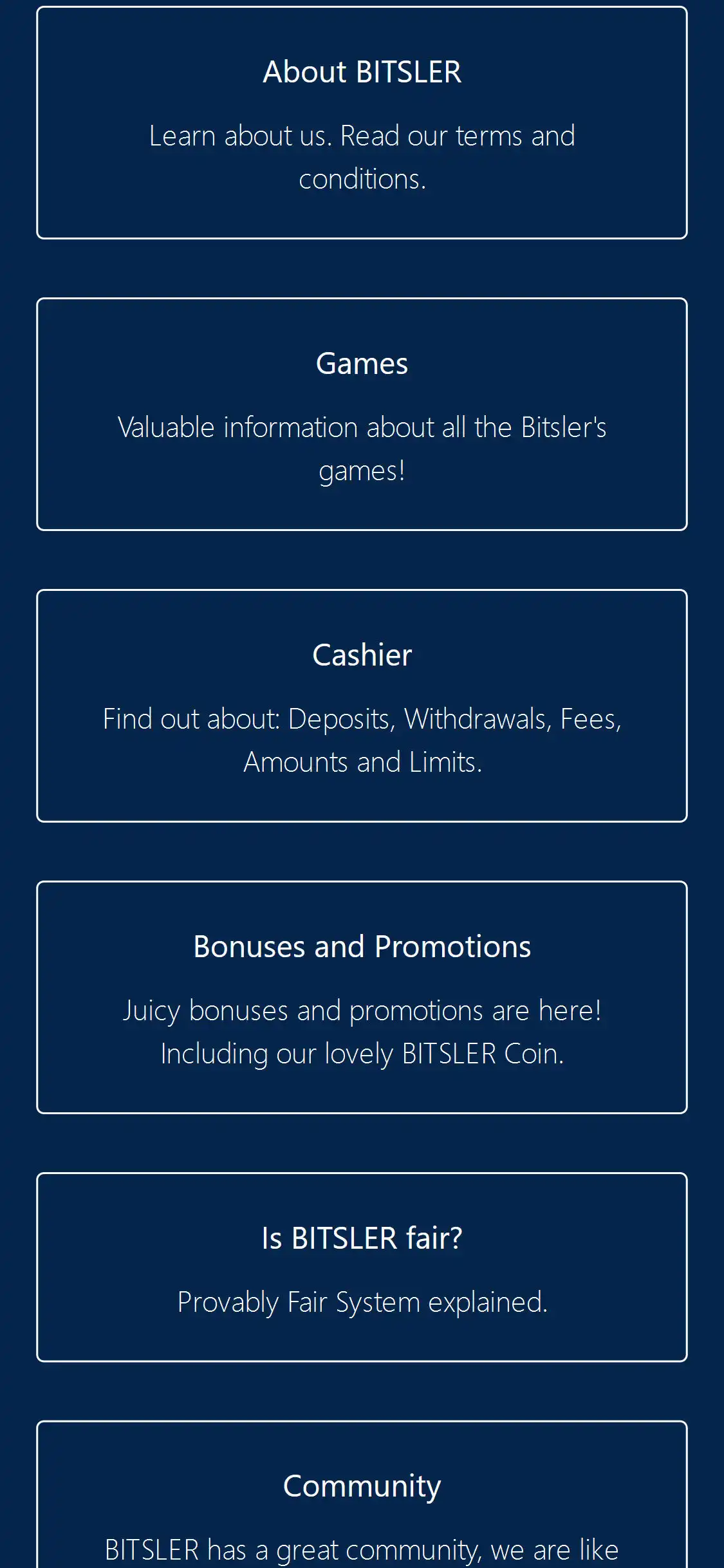 Bitsler Casino Mobile Support Review