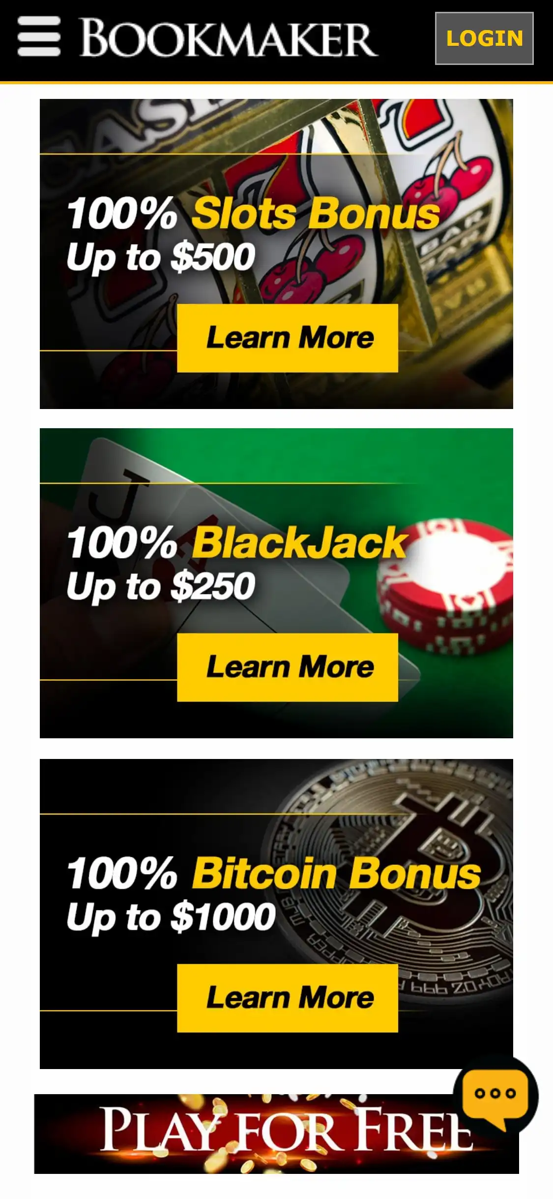BookMaker Casino Mobile No Deposit Bonus Review