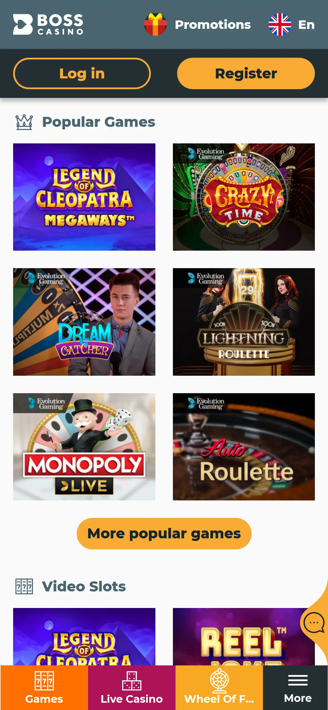 Boss Casino Mobile Games Review