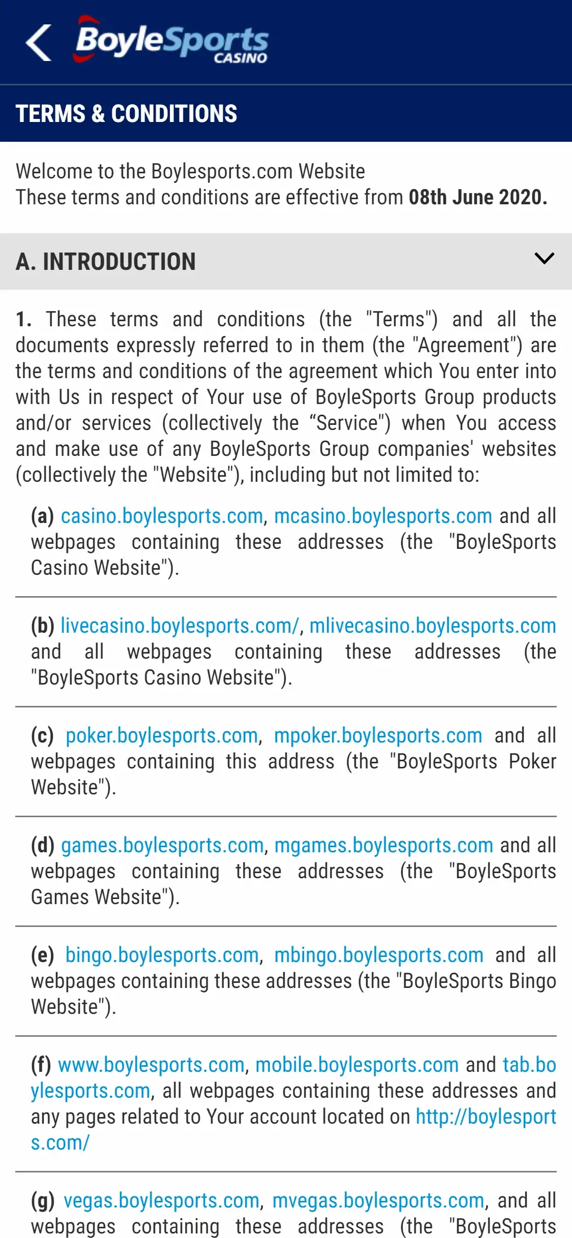 BoyleSports Casino Mobile Support Review