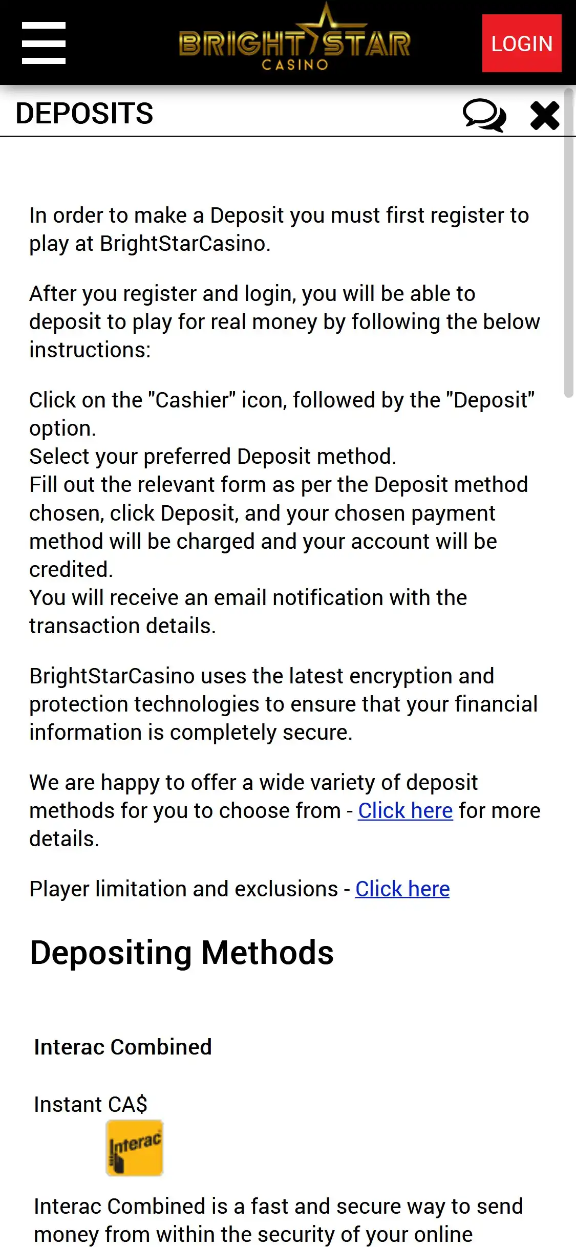 MogoBet Casino Mobile Payment Methods Review