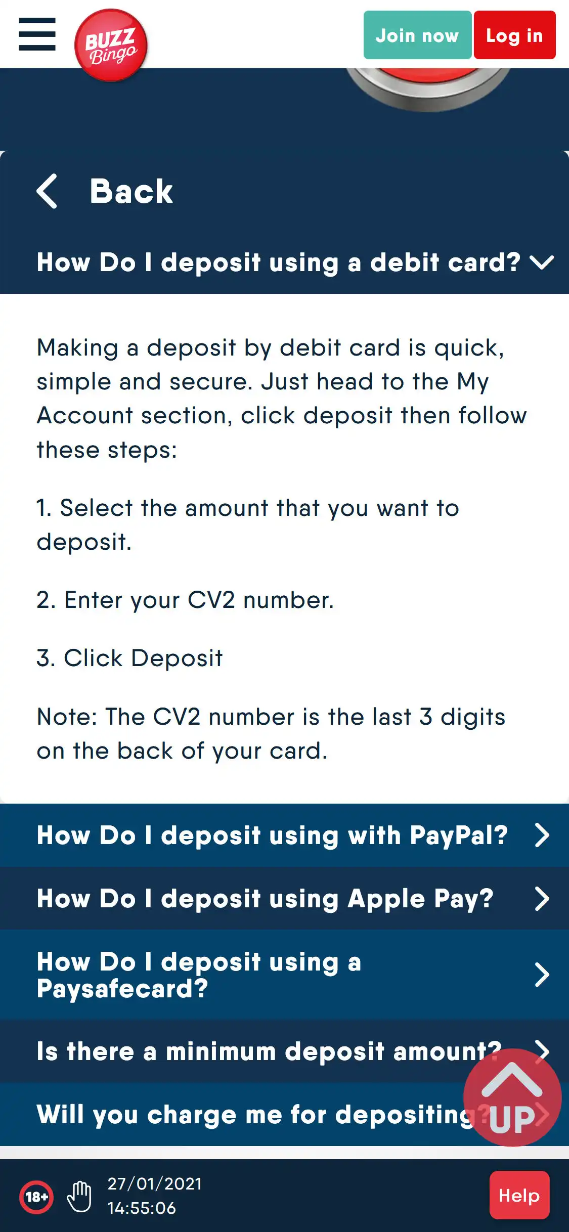 Buzz Bingo Casino Mobile Payment Methods Review
