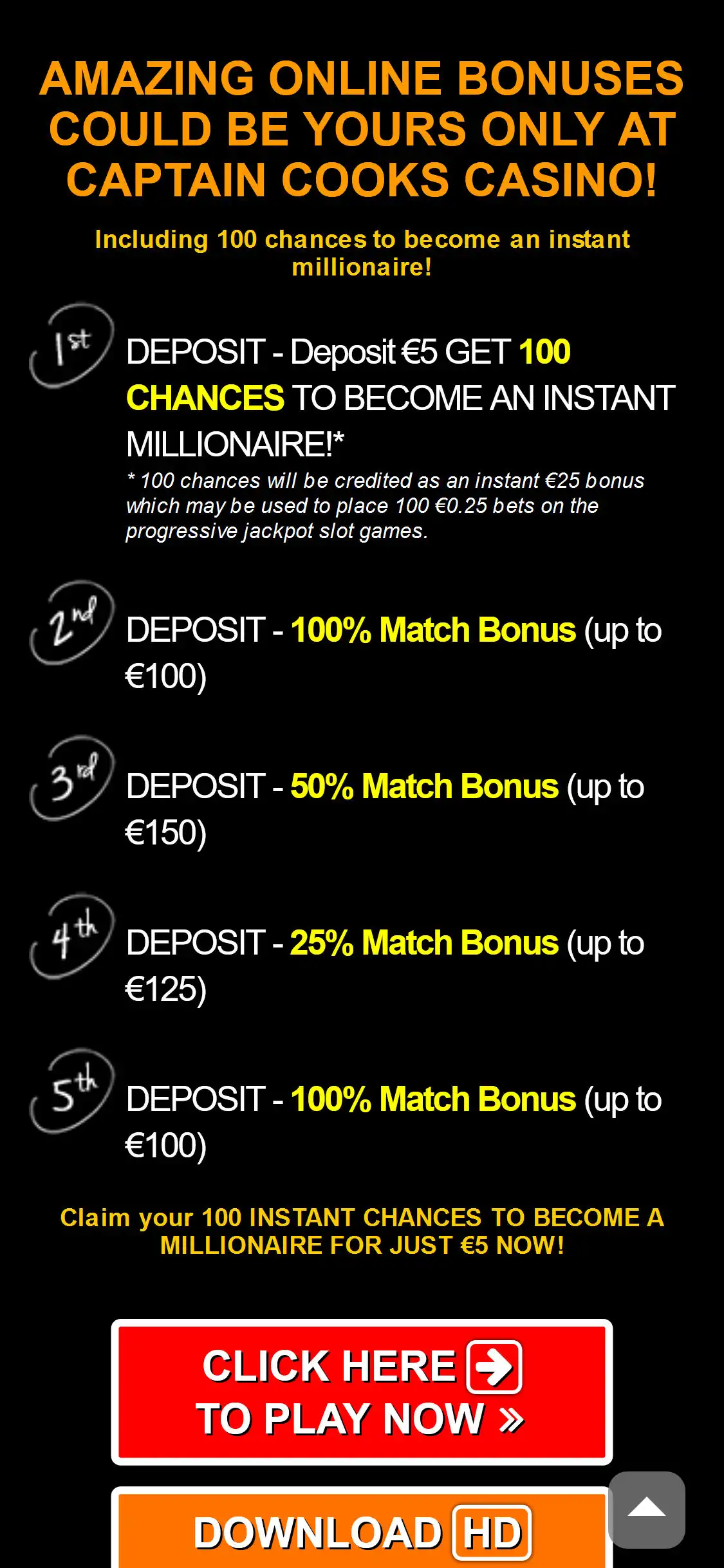 Captain Cooks EU Casino Mobile Games Review