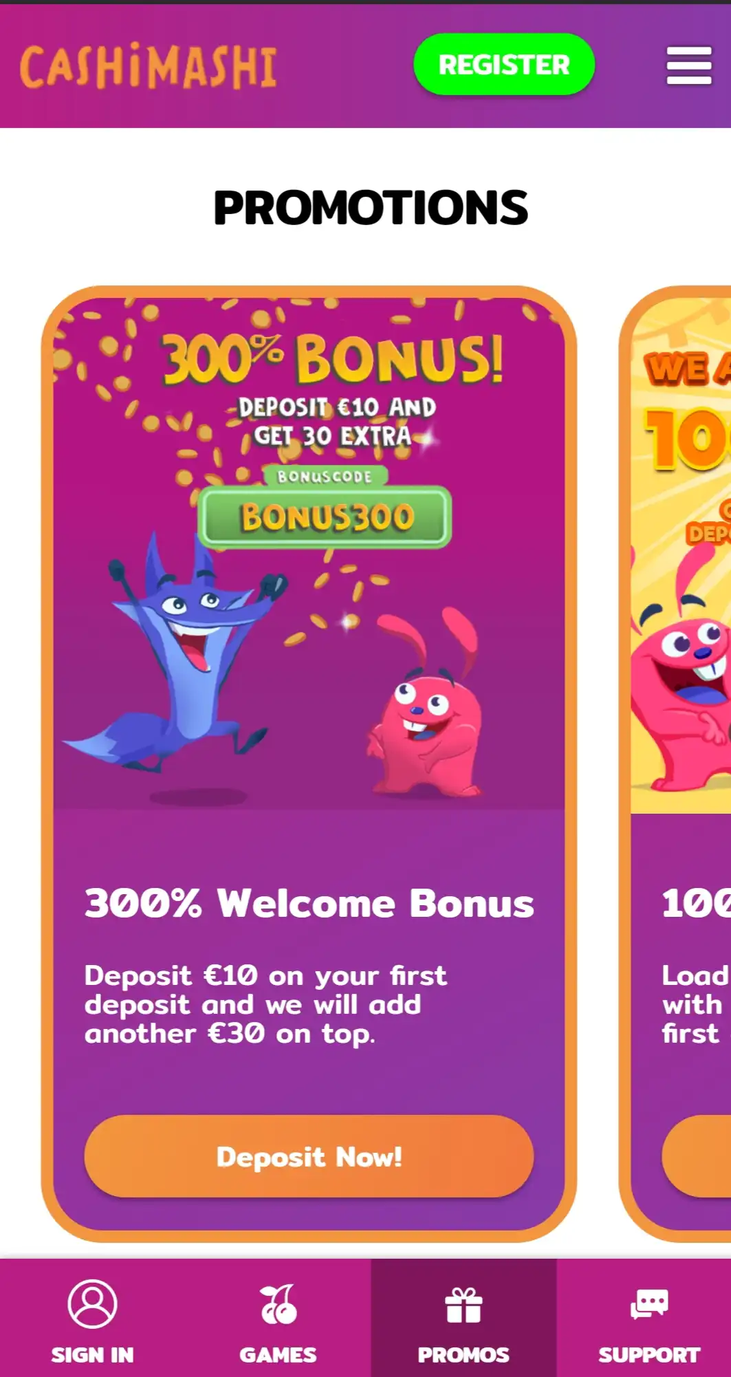 CashiMashi Casino Mobile No Deposit Bonus Review