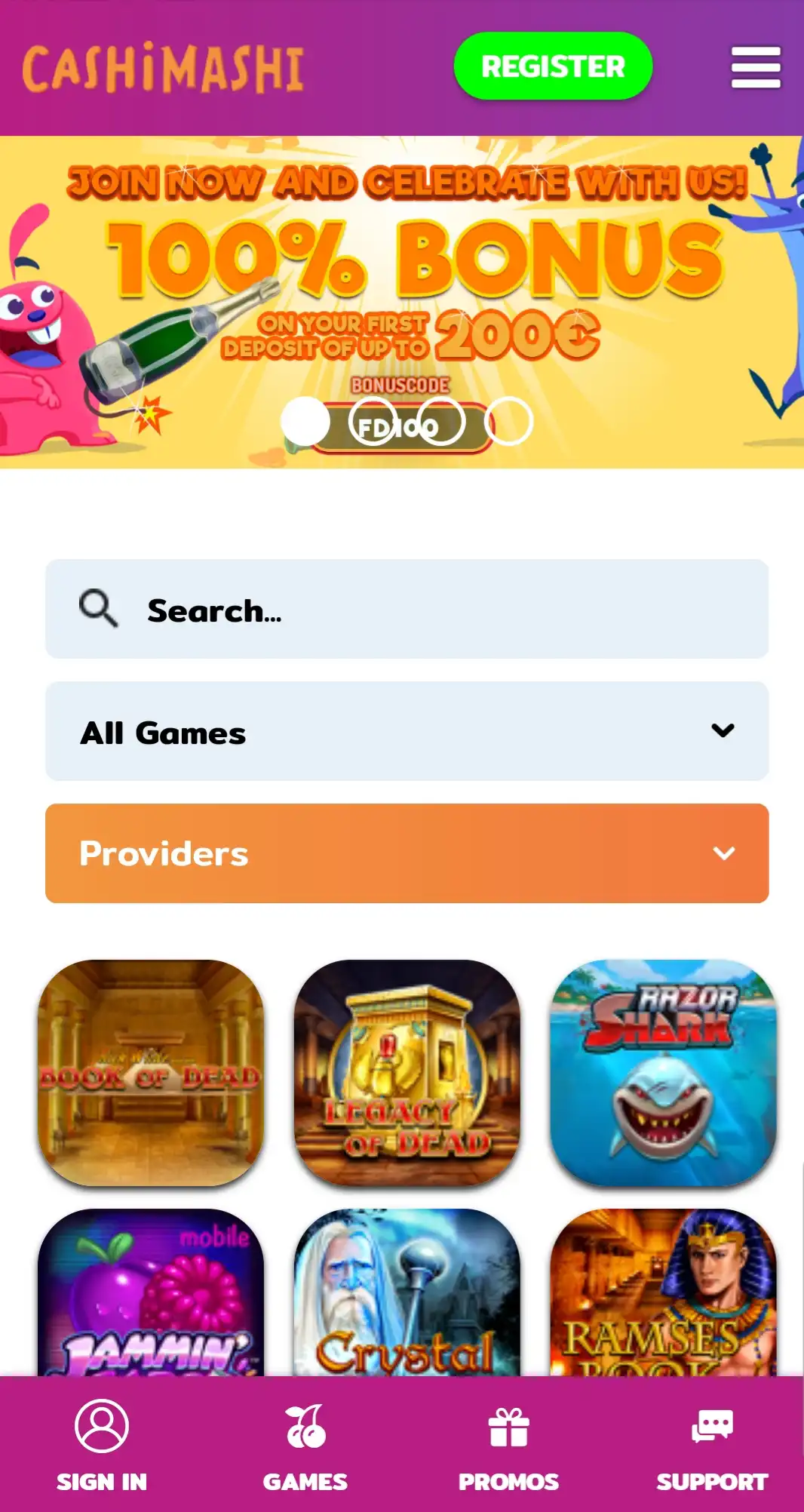 CashiMashi Casino Mobile Review