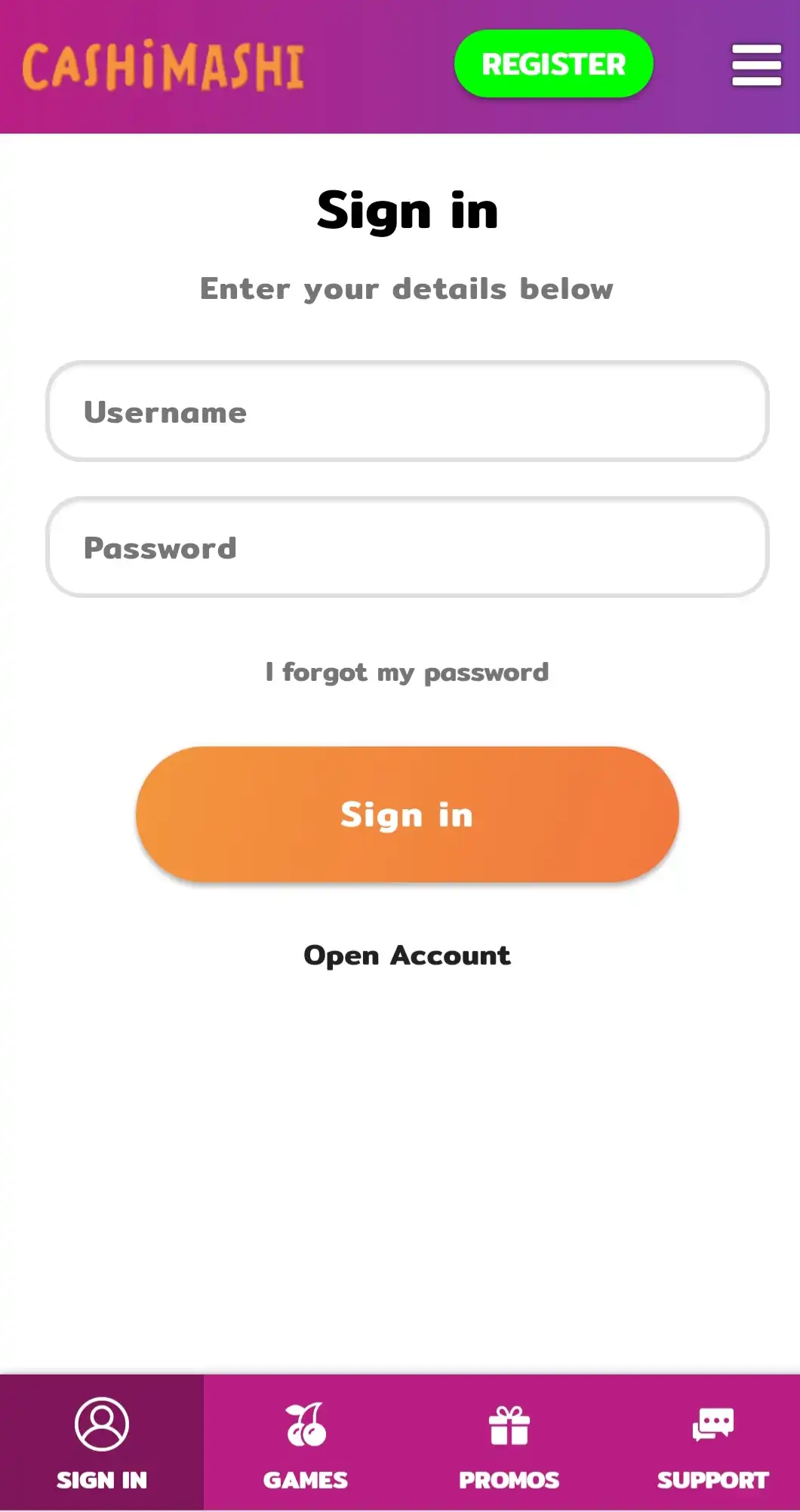 CashiMashi Casino Mobile Login Review