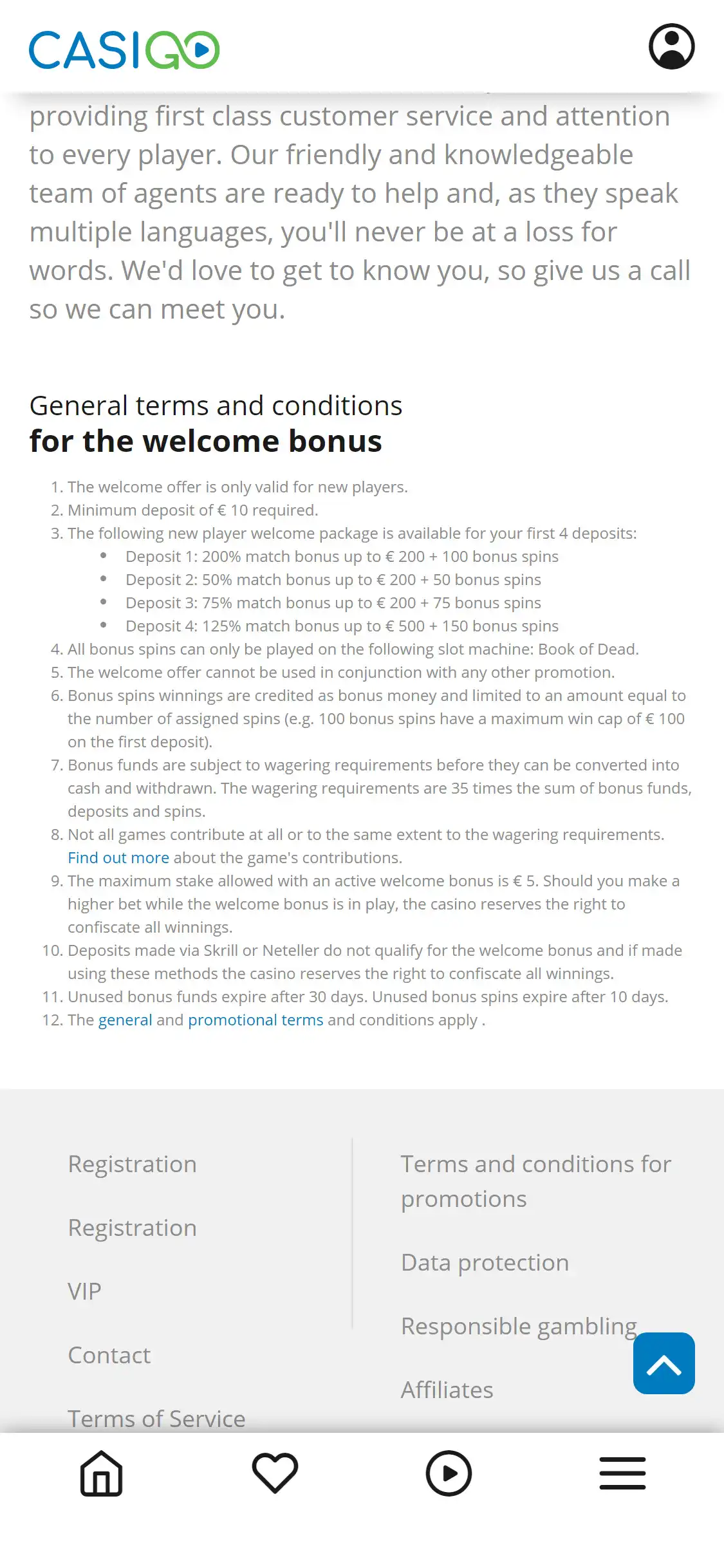 CasiGO Casino Mobile No Deposit Bonus Review