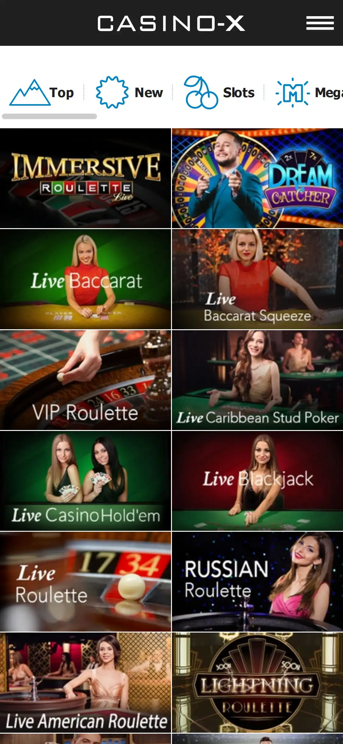 Casino X Mobile Live Dealer Games Review