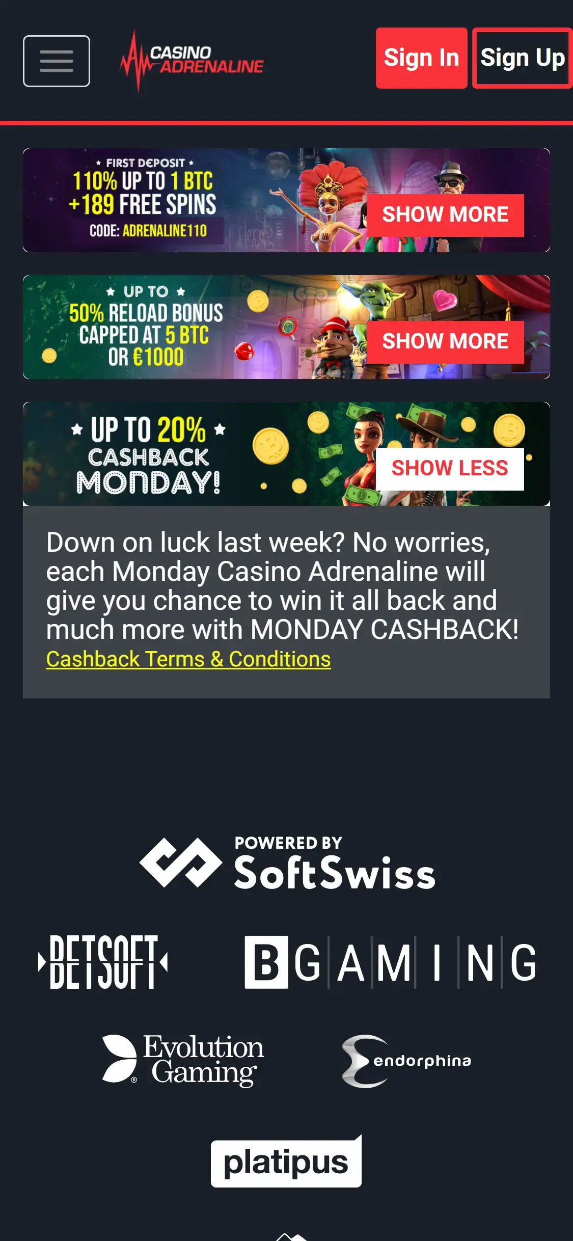 Casino Adrenaline Mobile No Deposit Bonus Review