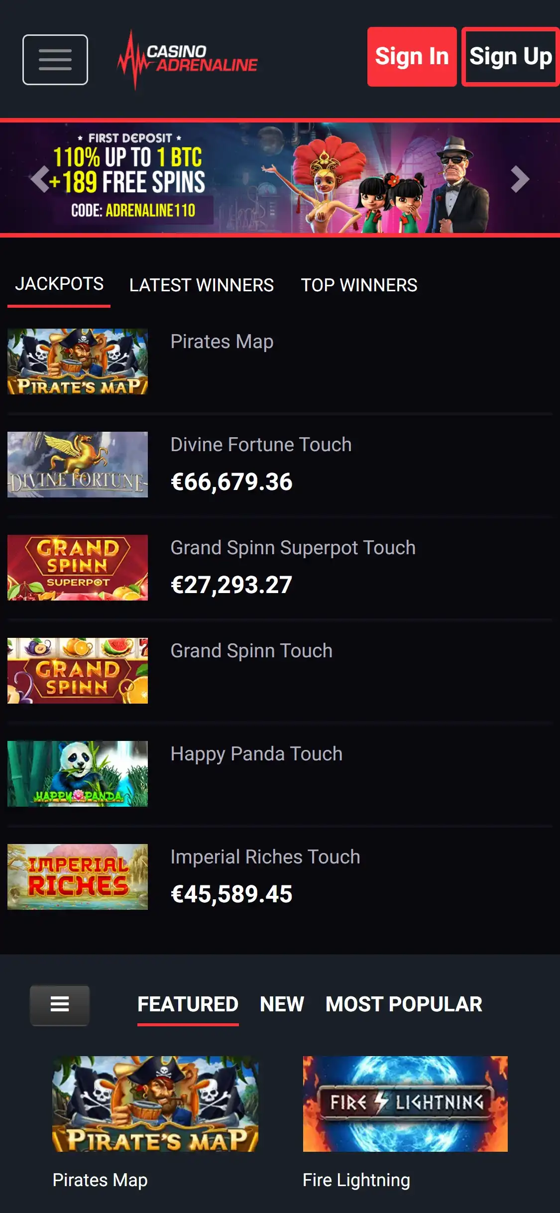 Casino Adrenaline Mobile Review