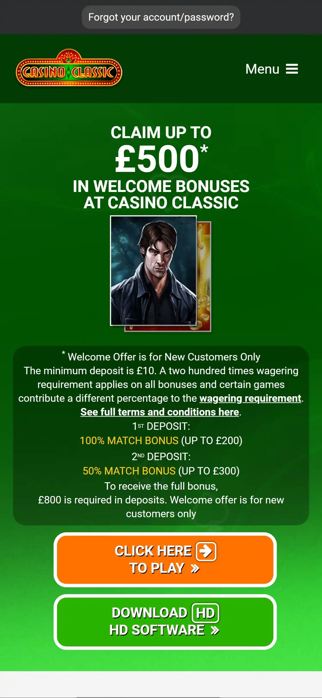 Casino Classic UK Mobile Review