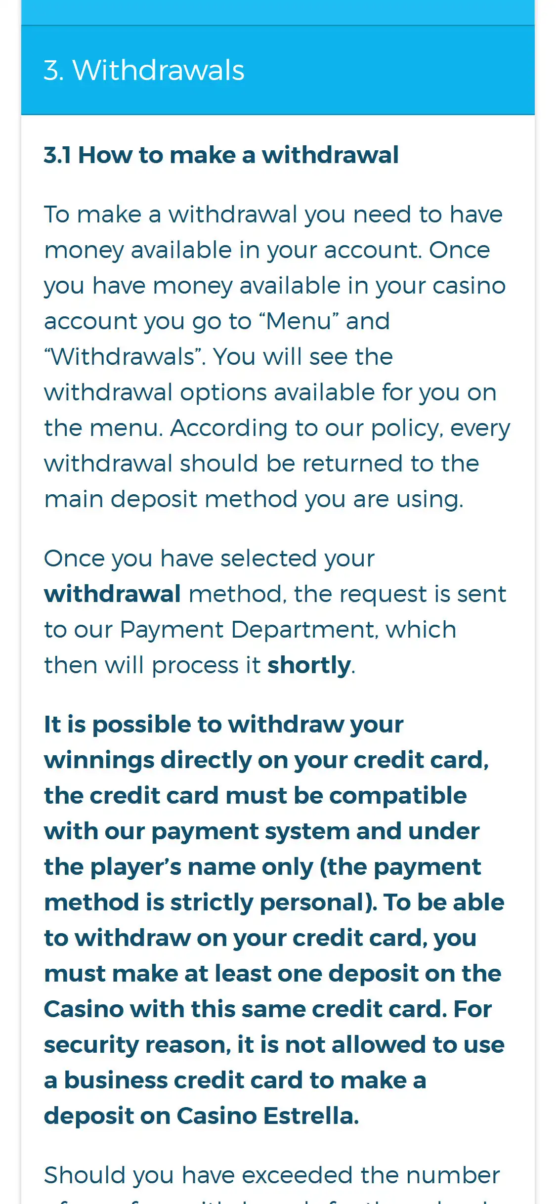 Casino Estrella Mobile Payment Methods Review