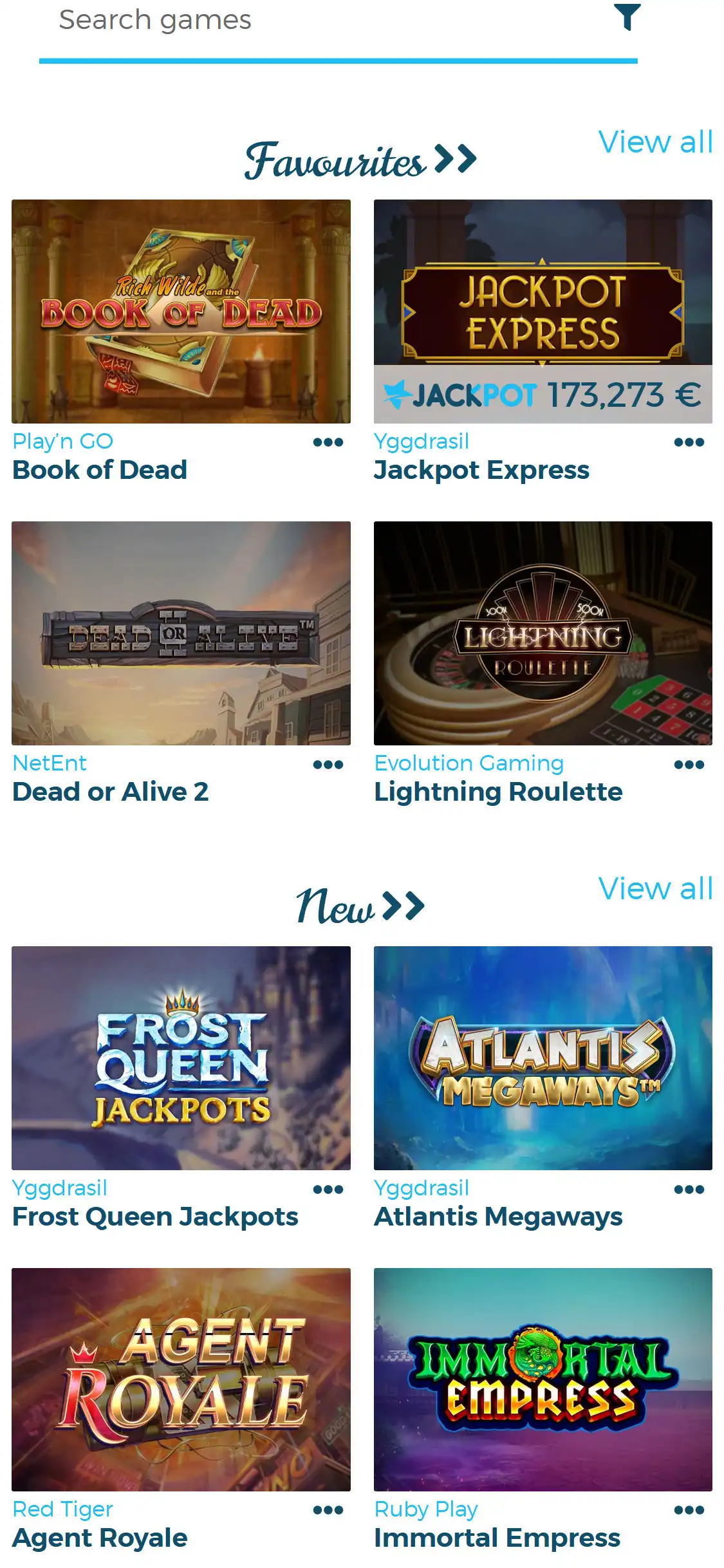Casino Estrella Mobile Games Review