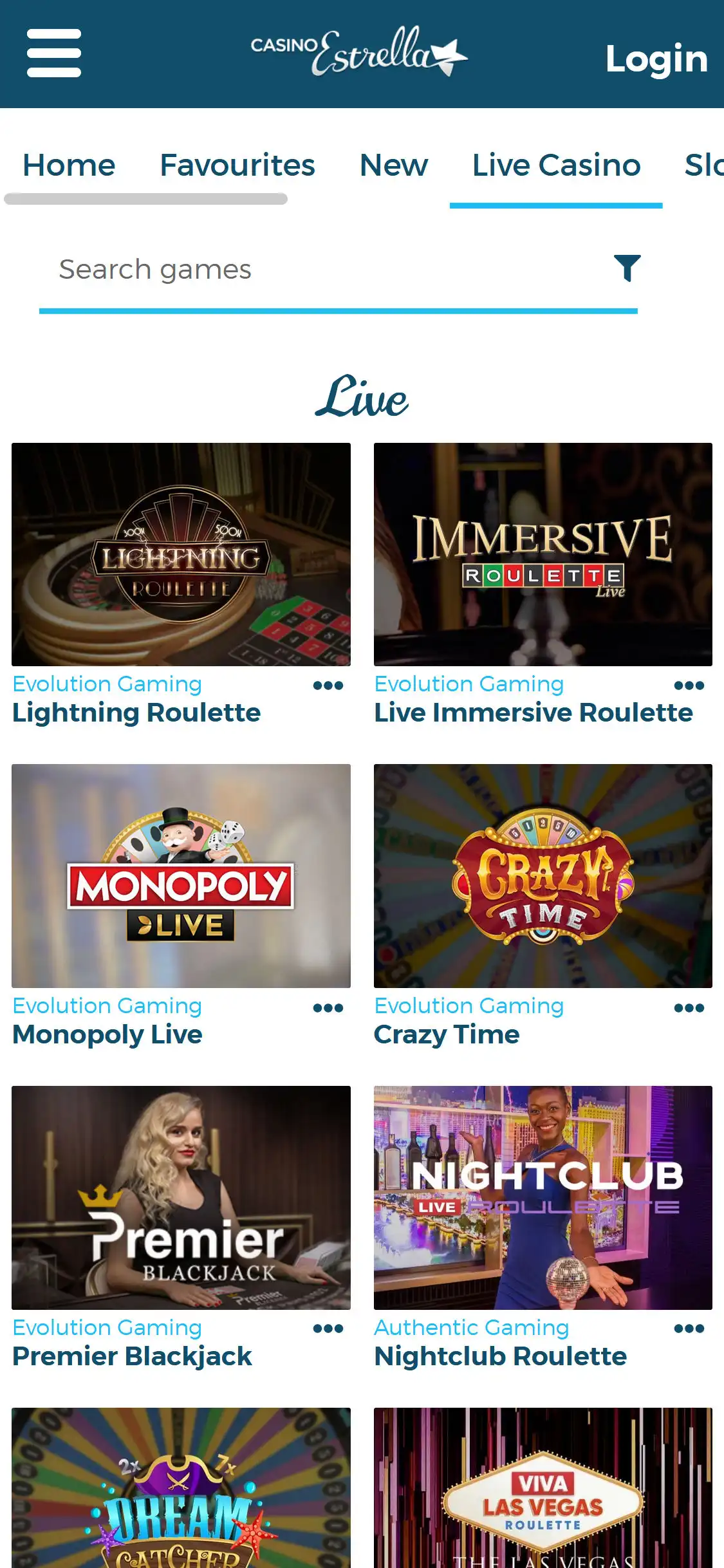 Casino Estrella Mobile Live Dealer Games Review