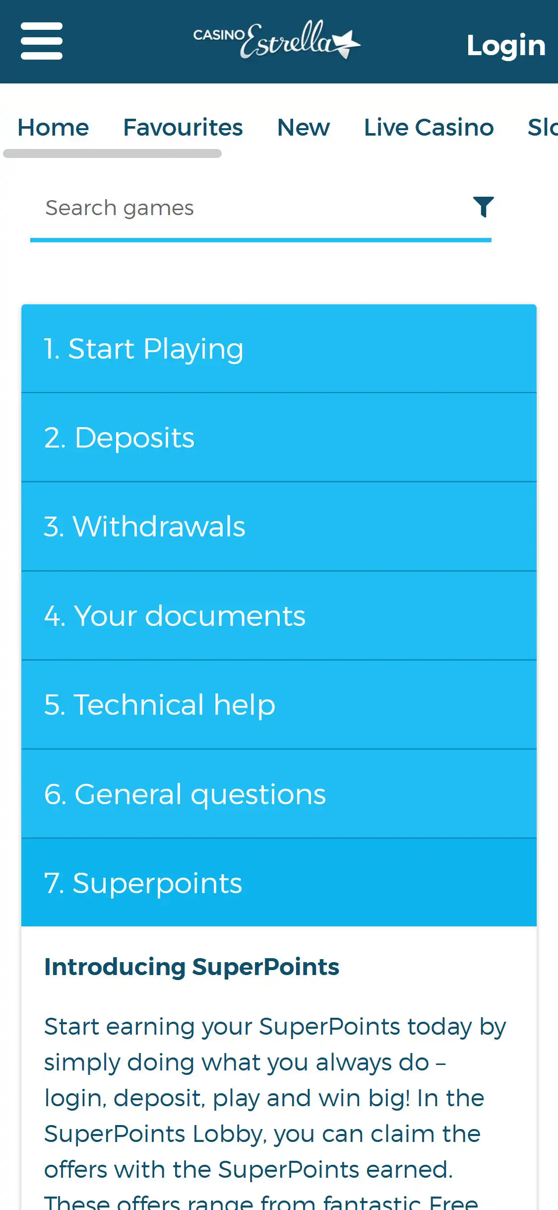 Casino Estrella Mobile Support Review